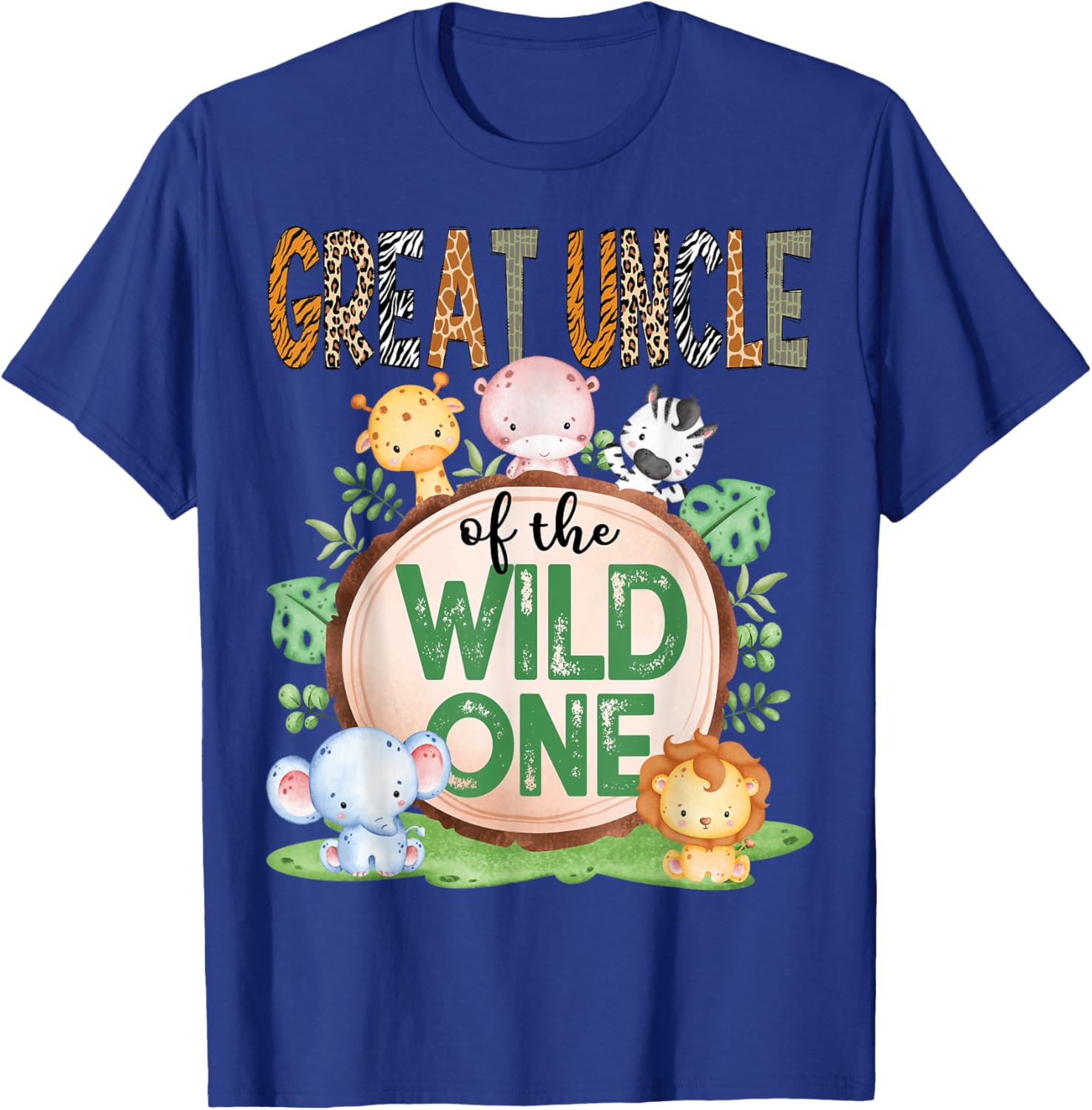 Great Uncle Of The Wild One Safari Jungle T-Shirt for 1st Birthday Fun - 8