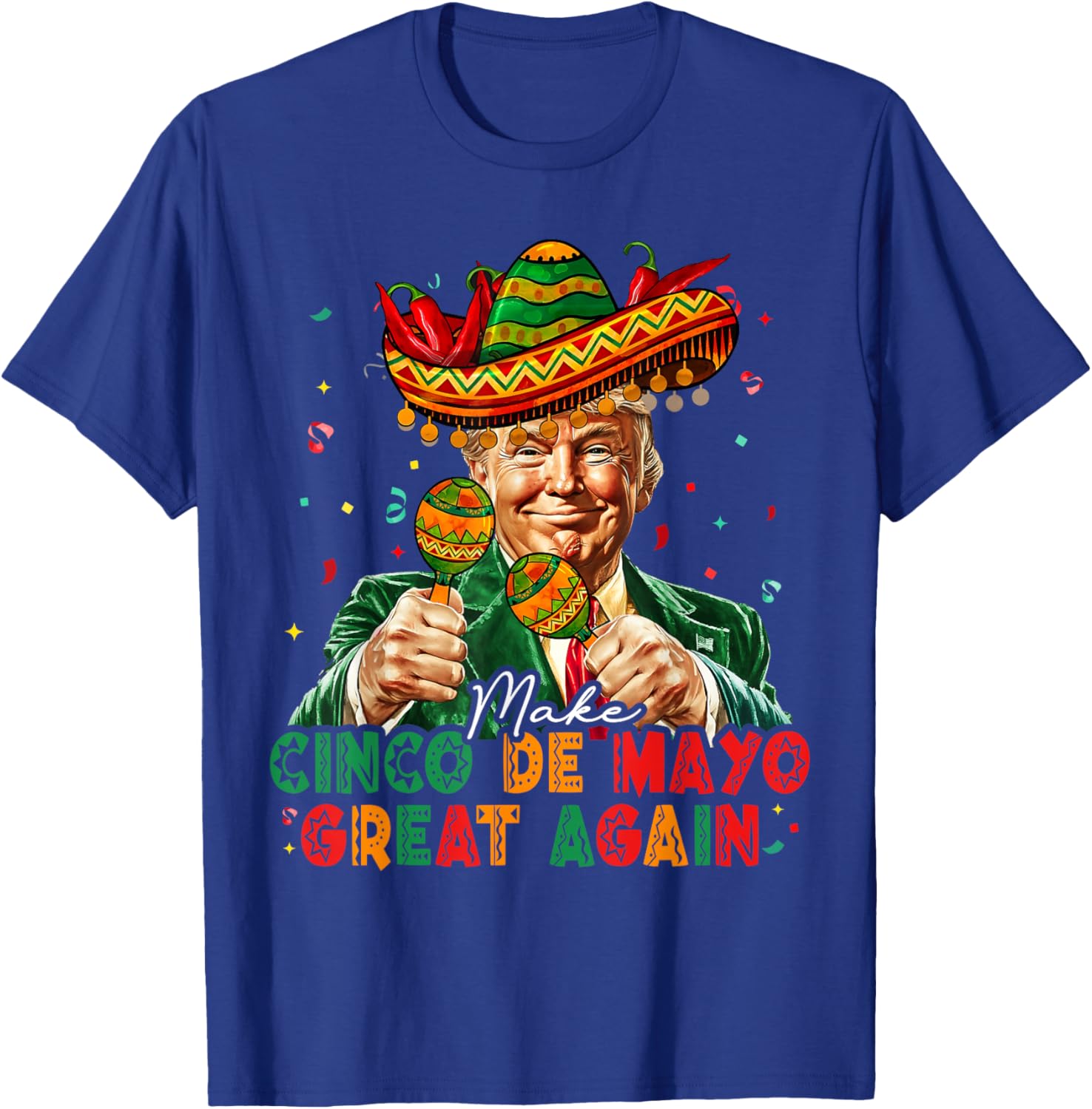 Funny Cinco De Mayo Trump Sombrero T-Shirt for Festive Celebrations - 9