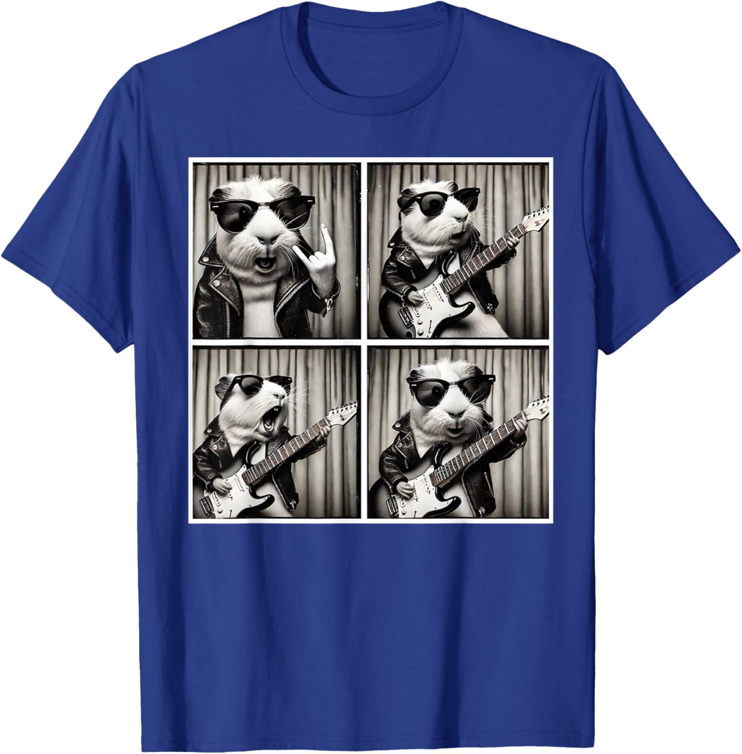 Cute Guinea Pig Electric Guitar T-Shirt for Music Lovers and Pet Fans - 10