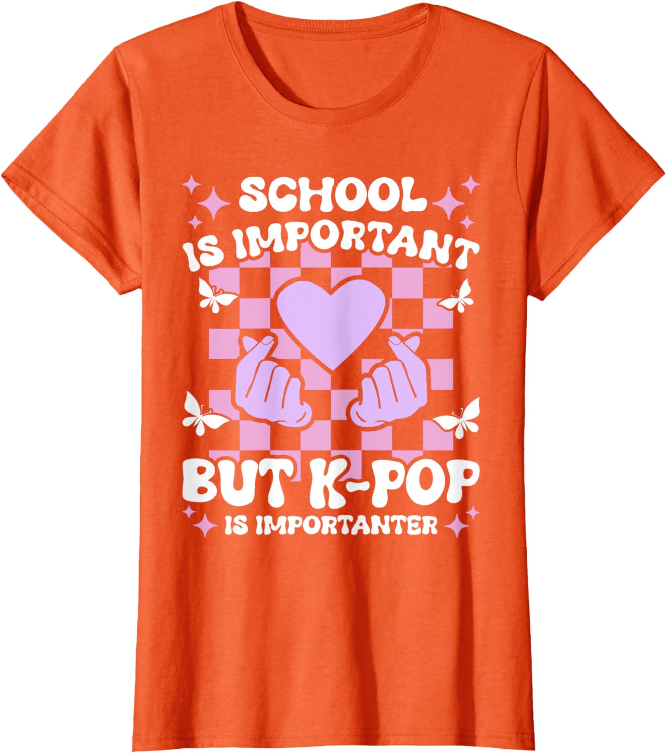 Funny K-Pop T-Shirt for Girls - School is Important, K-Pop is Importanter - 5