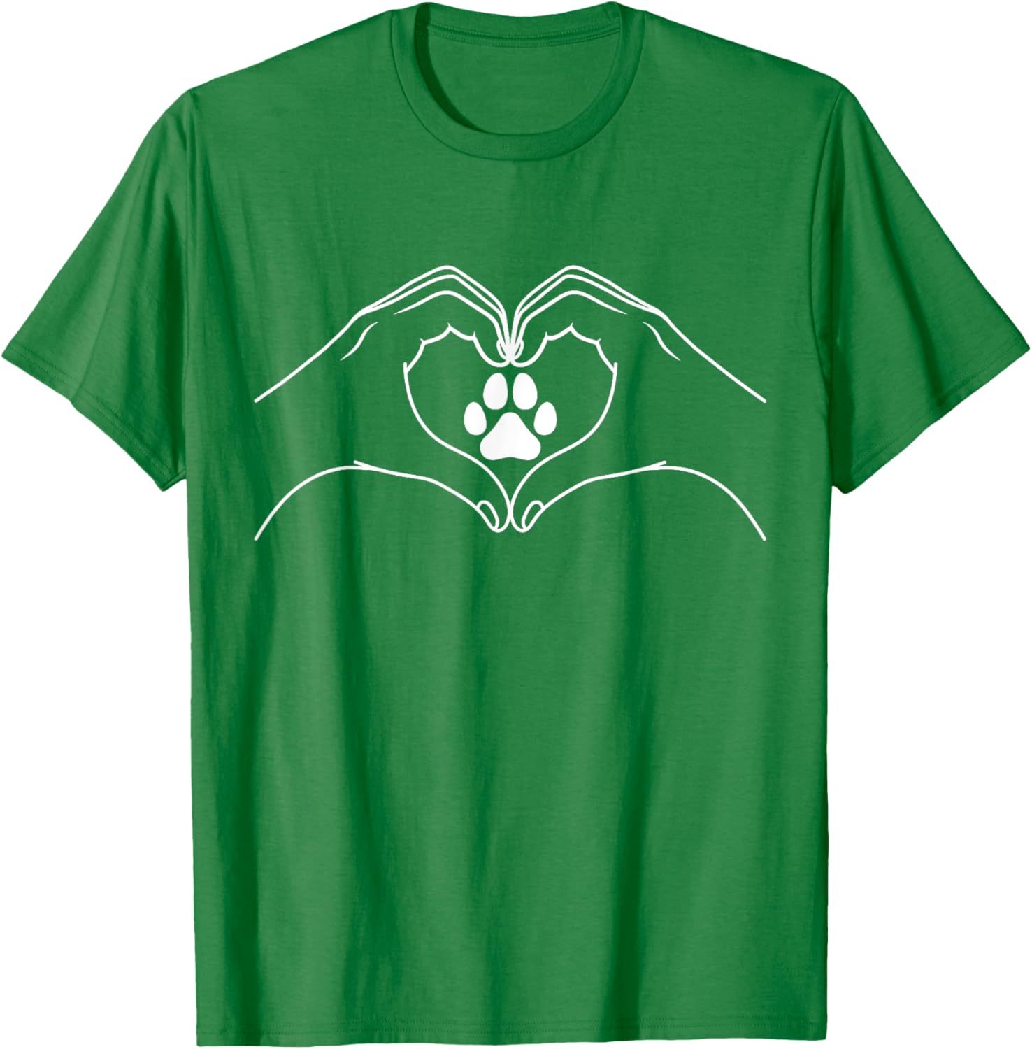 Cute Cat Dog Paw Print Heart T-Shirt for Pet Lovers and Friends - 10