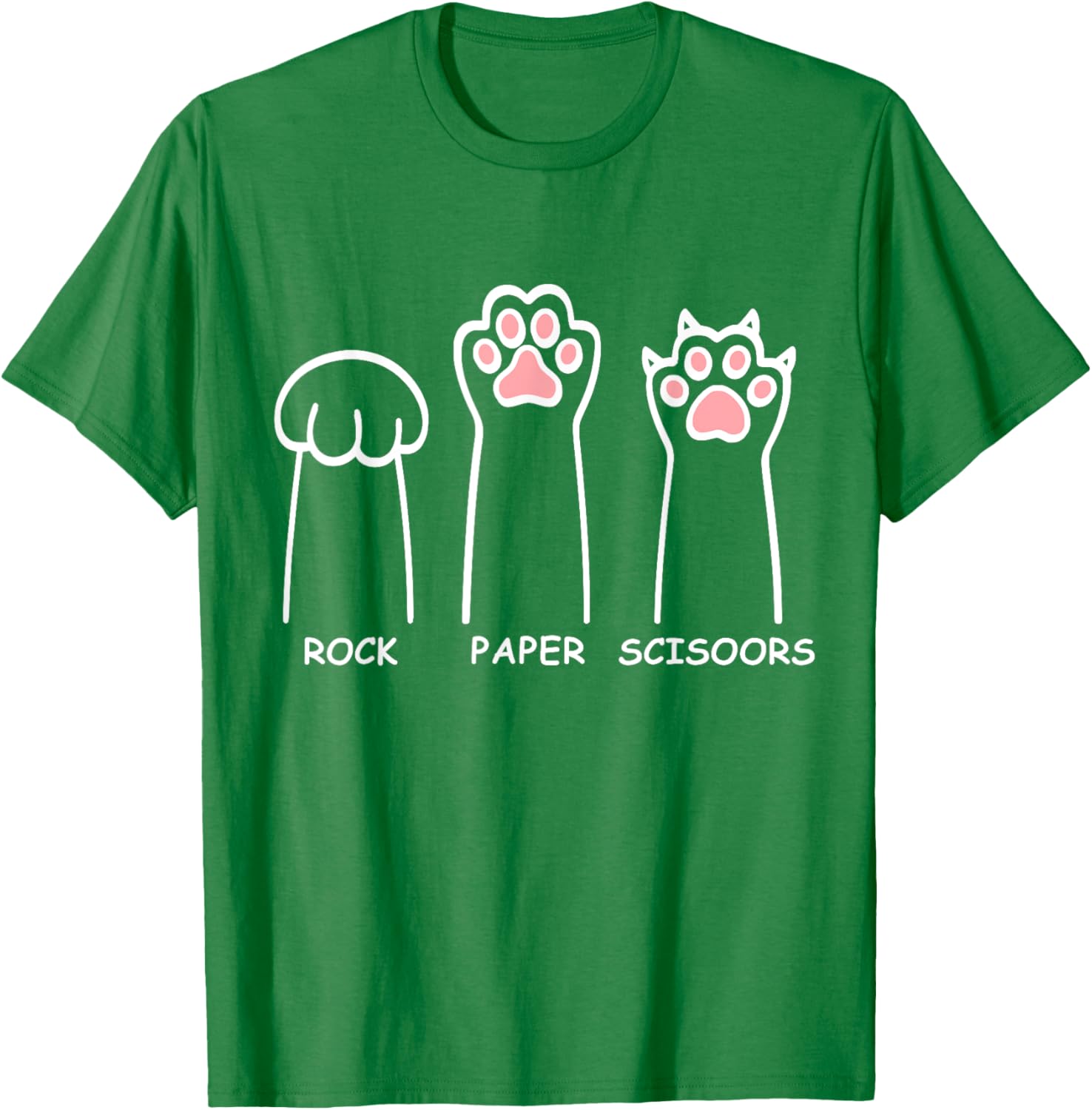 Funny Cat Paws Rock Paper Scissors T-Shirt for Men and Women - 15