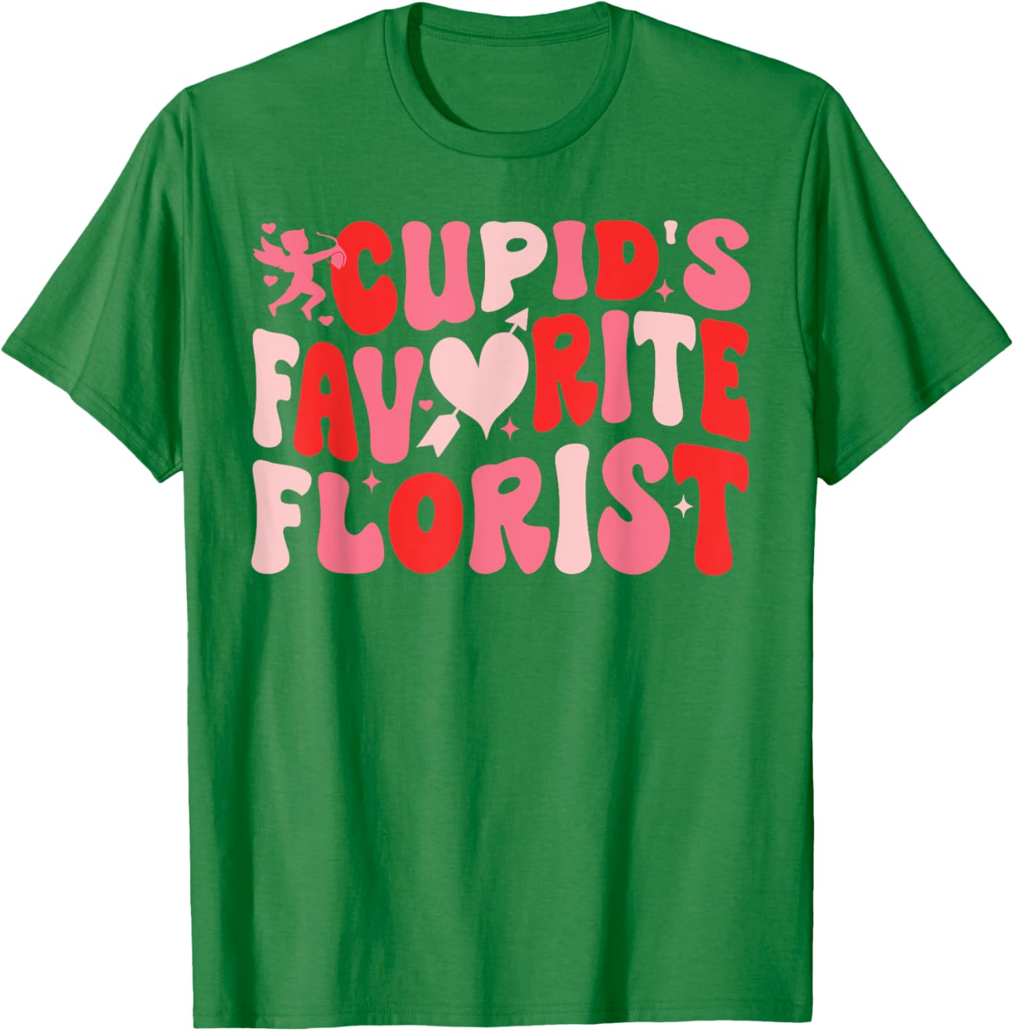 Cupid's Favorite Florist Retro Valentine's Day T-Shirt for Lovebirds - 14