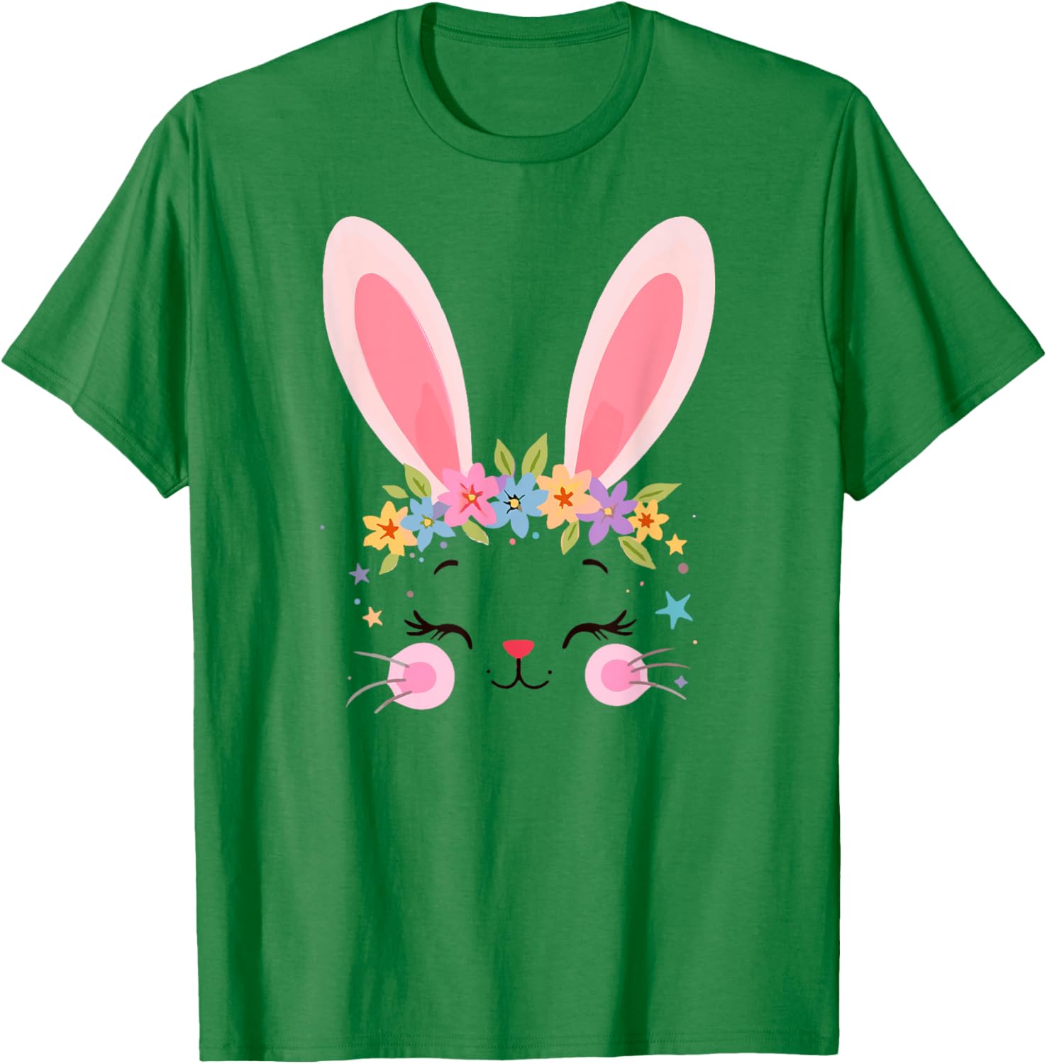Cute Floral Easter Bunny T-Shirt for Rabbit Lovers - Women's Apparel - 11