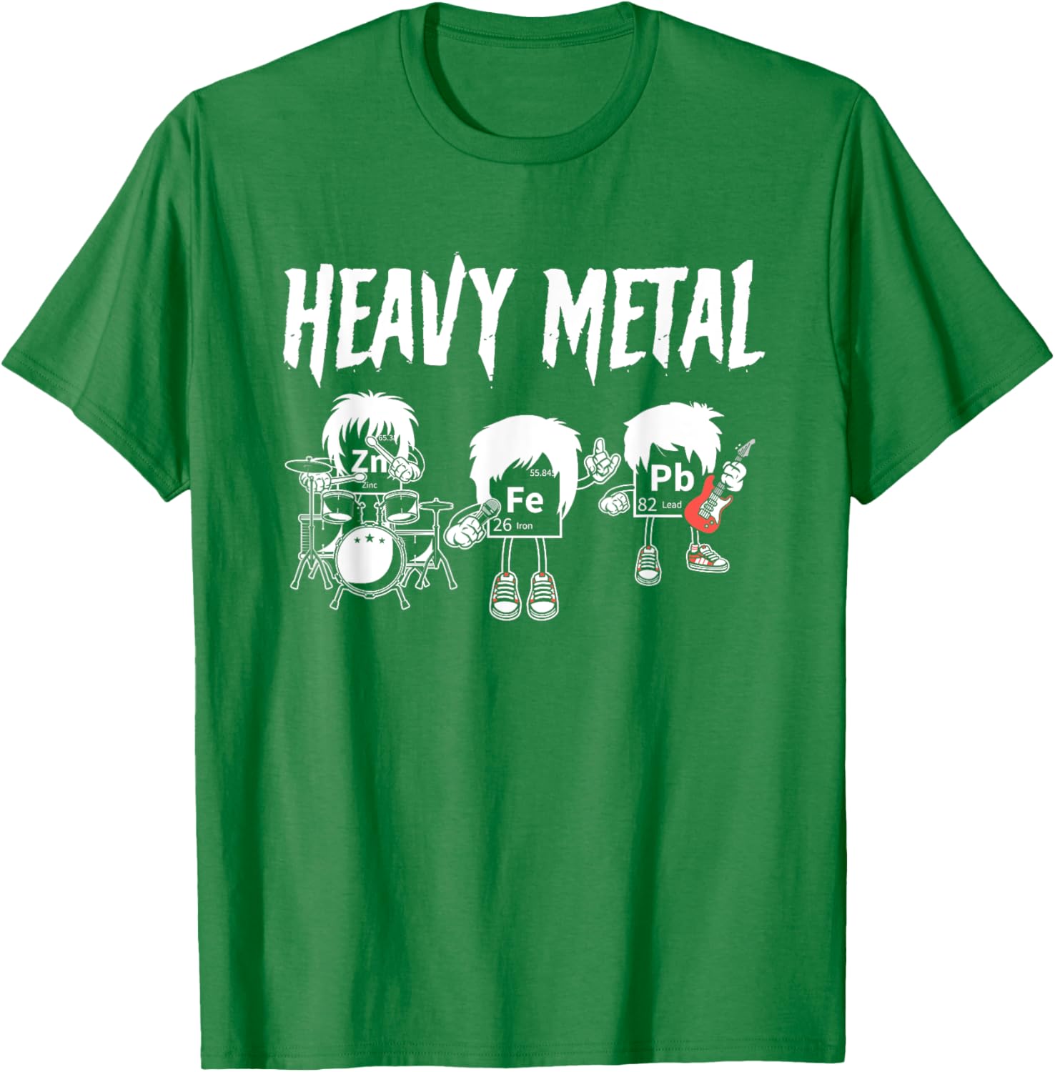 Funny Chemistry T-Shirt with Heavy Metal Music Puns for Science Lovers - 11