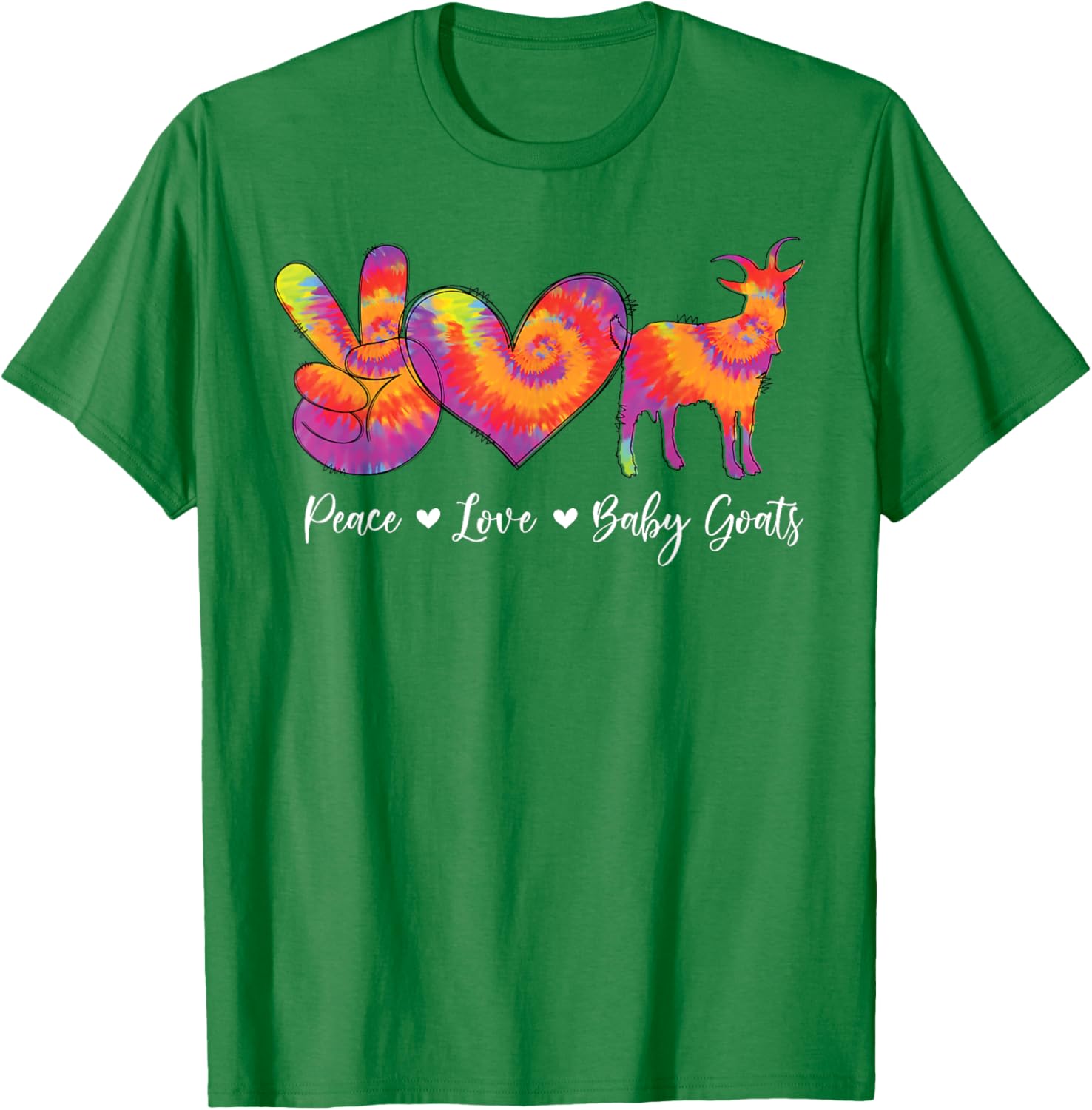 Cute Goat Lover Tie Dye Baby Goats T-Shirt for Farmers and Animal Lovers - 10