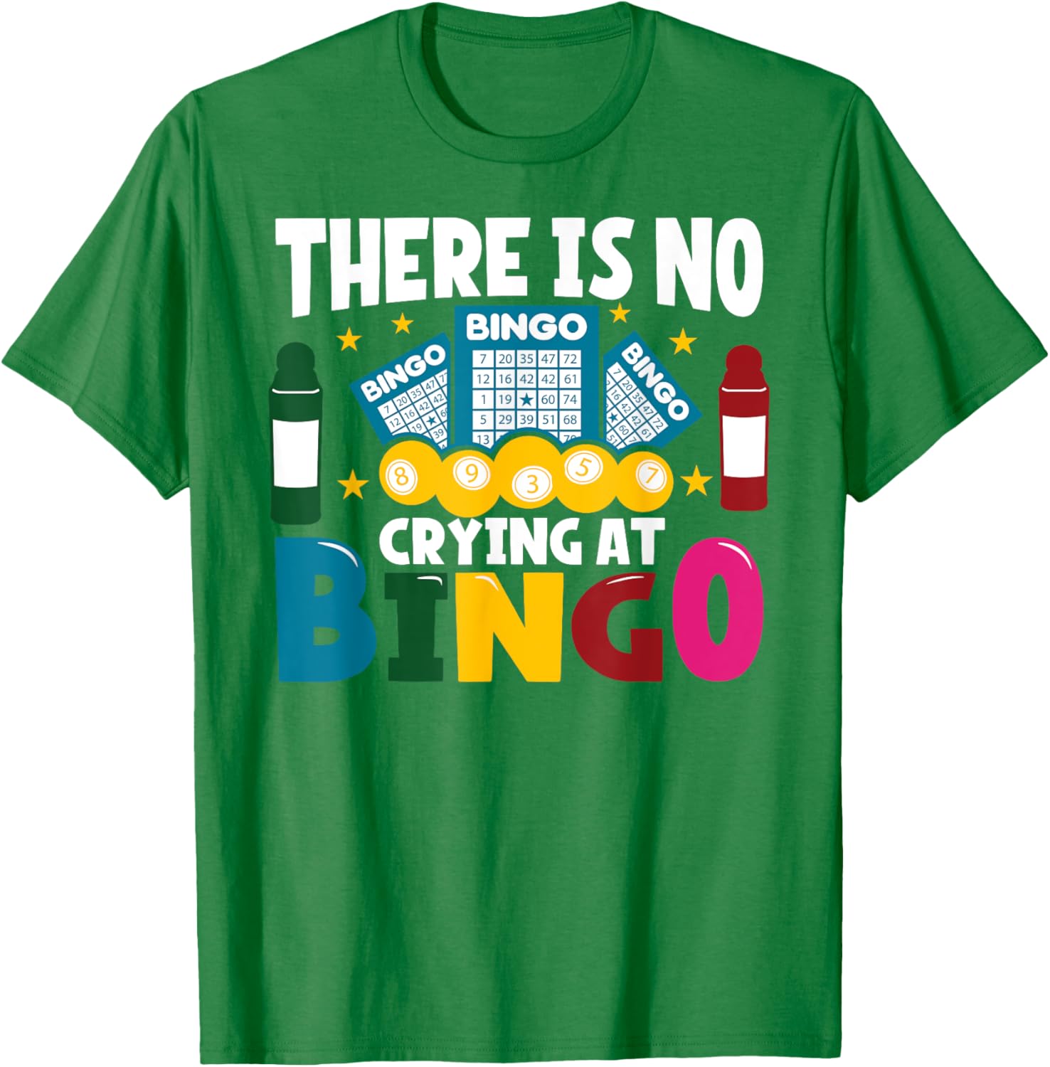 Funny Bingo Player T-Shirt No Crying at Bingo Casual Tee for Gamers - 11