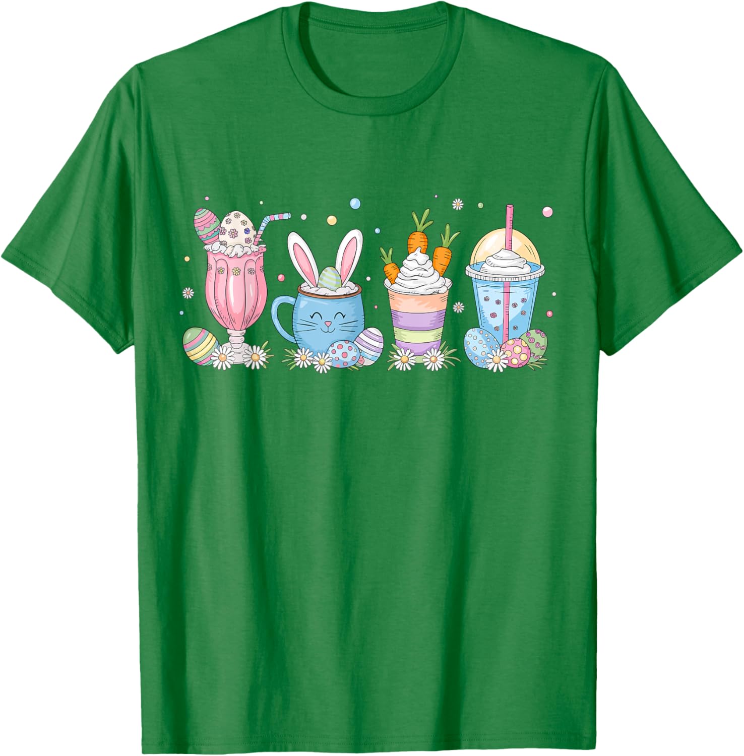Coffee Lover T-Shirt for Women | Cute Latte Iced Cream Design for Easter - 25
