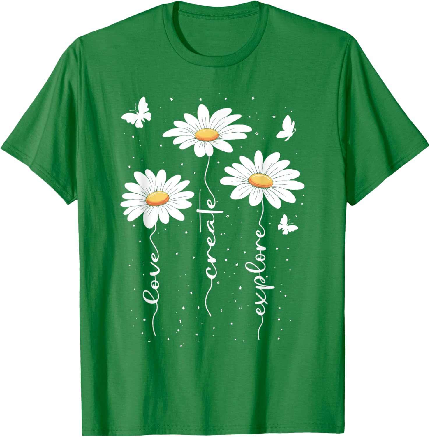 Cute Daisy Floral T-Shirt for Nature Lovers - Inspirational Flower Design - 2