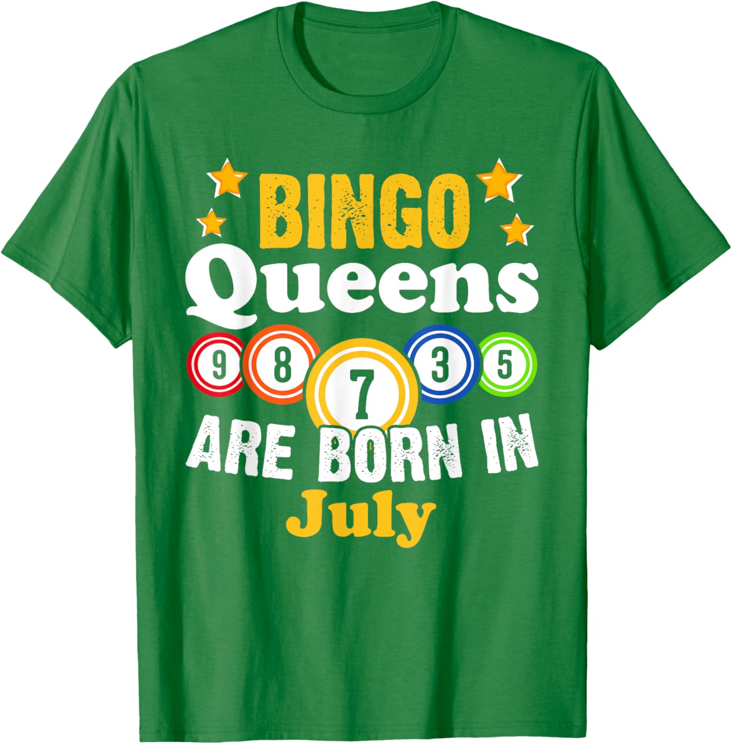 Funny Bingo Birthday T-Shirt for July Queens - Fun Gift for Her - 6