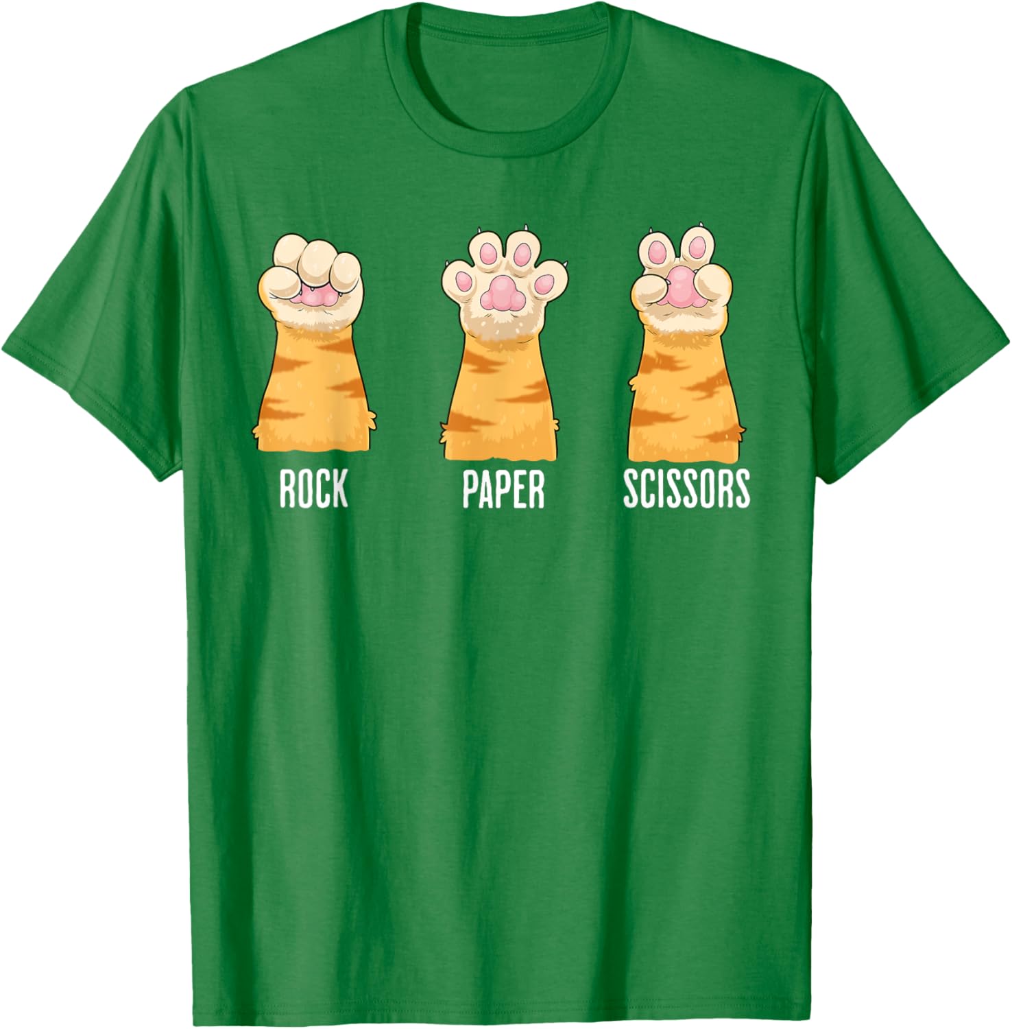 Funny Cat Paws Rock Paper Scissors T-Shirt for Kids and Adults - 2