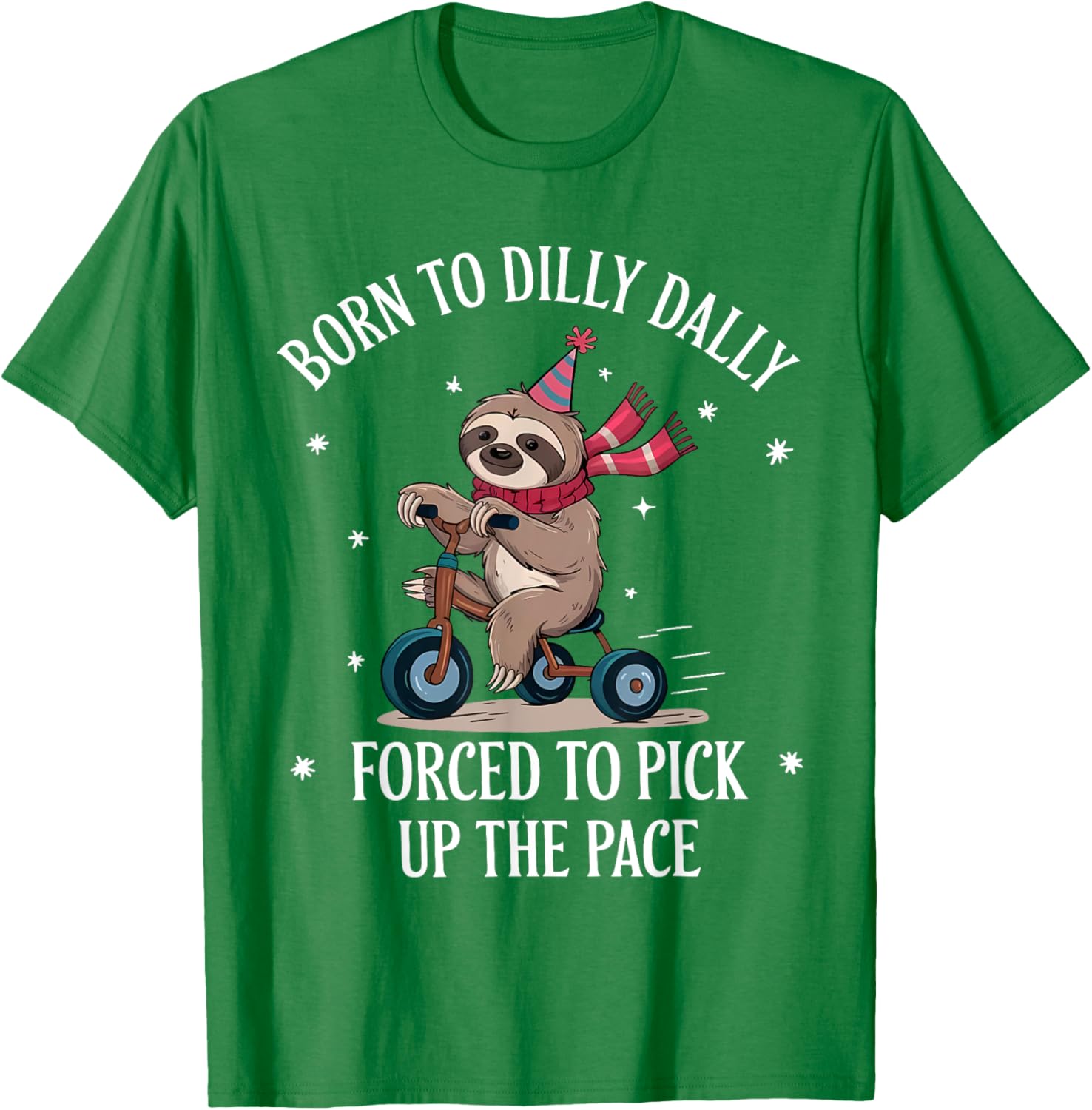 Cute Sloth T-Shirt Born To Dilly Dally Perfect for Relaxed Days - 17