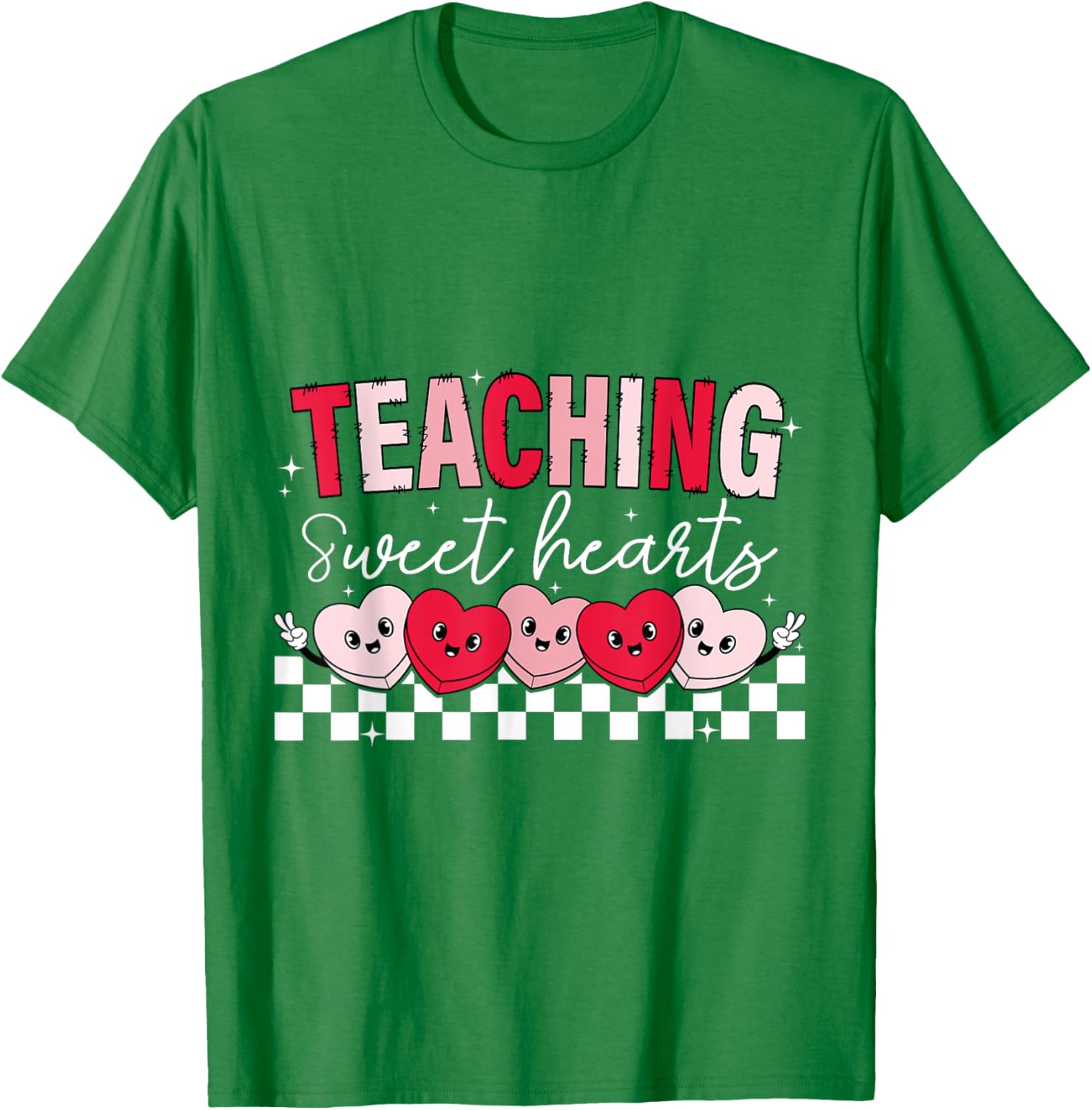 Cute Candy Heart Teacher Valentine's Day T-Shirt for Sweethearts - 3