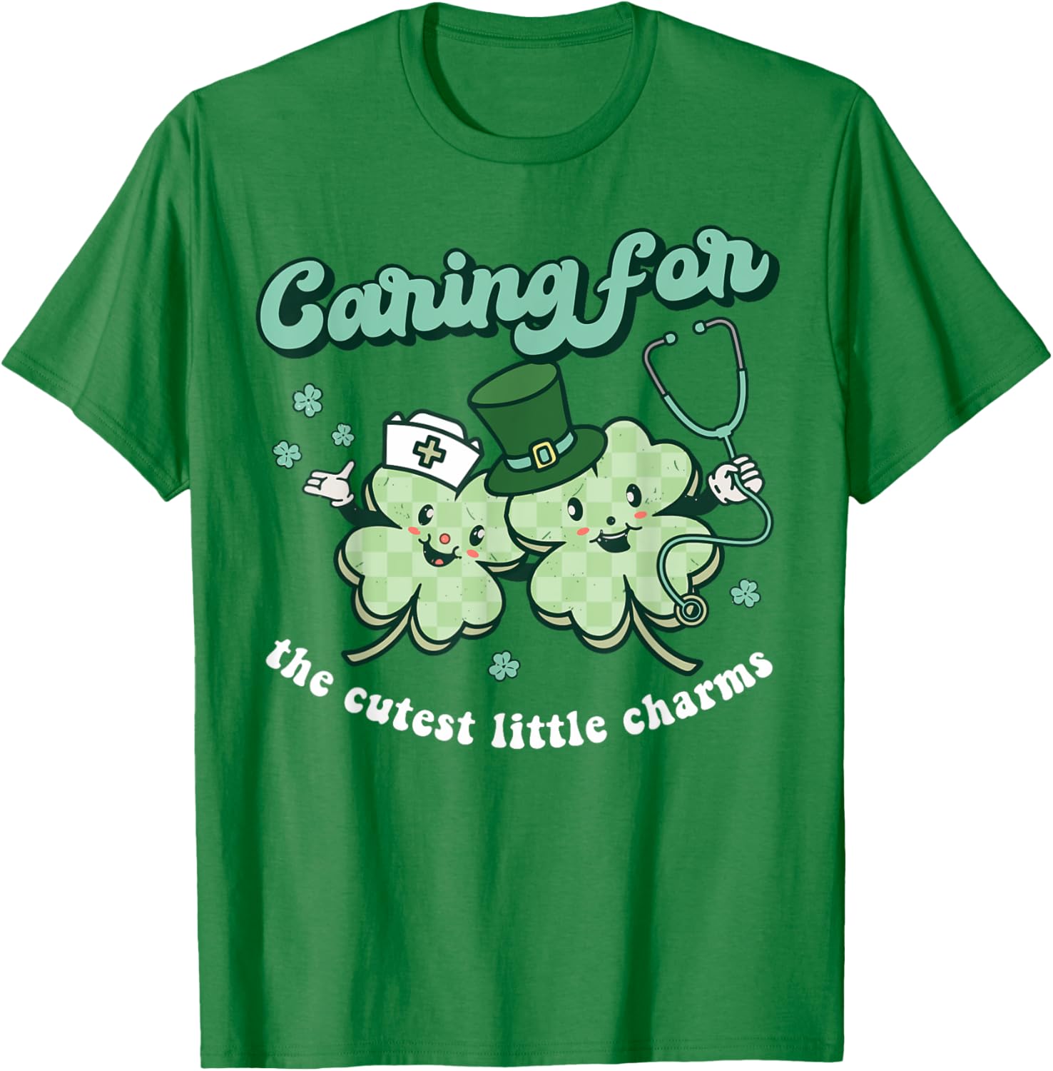 Cute St Patrick's Day Nurse T-Shirt Perfect for Caring Charm Lovers - 4