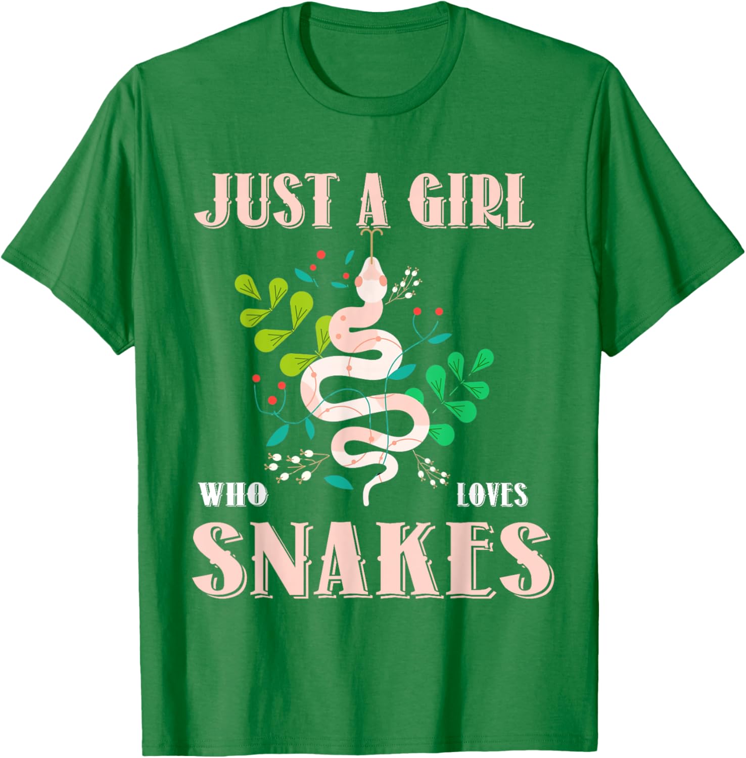 Cute Just a Girl Who Loves Snakes T-Shirt for Reptile Lovers - 18