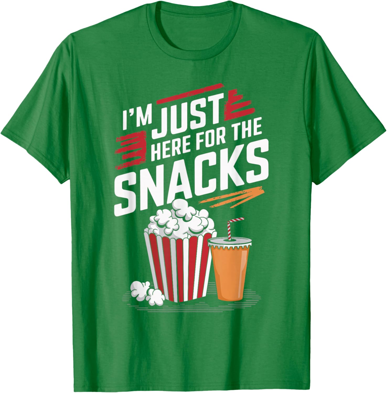 Funny Food Lover T-Shirt I'm Just Here For The Snacks Gift for Foodies - 16