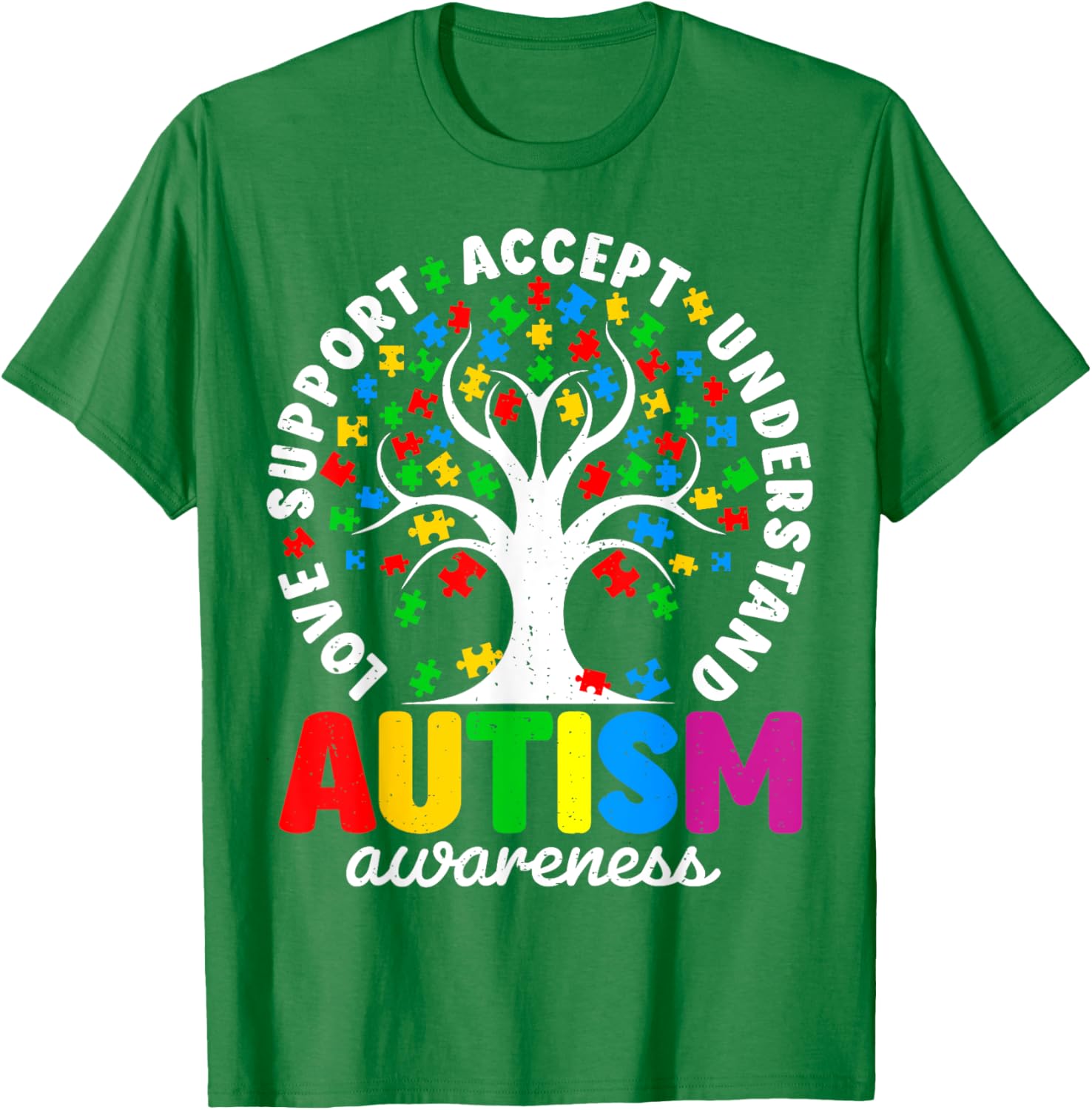 Funny Tree of Life Autism Awareness T-Shirt for Supporters - 9