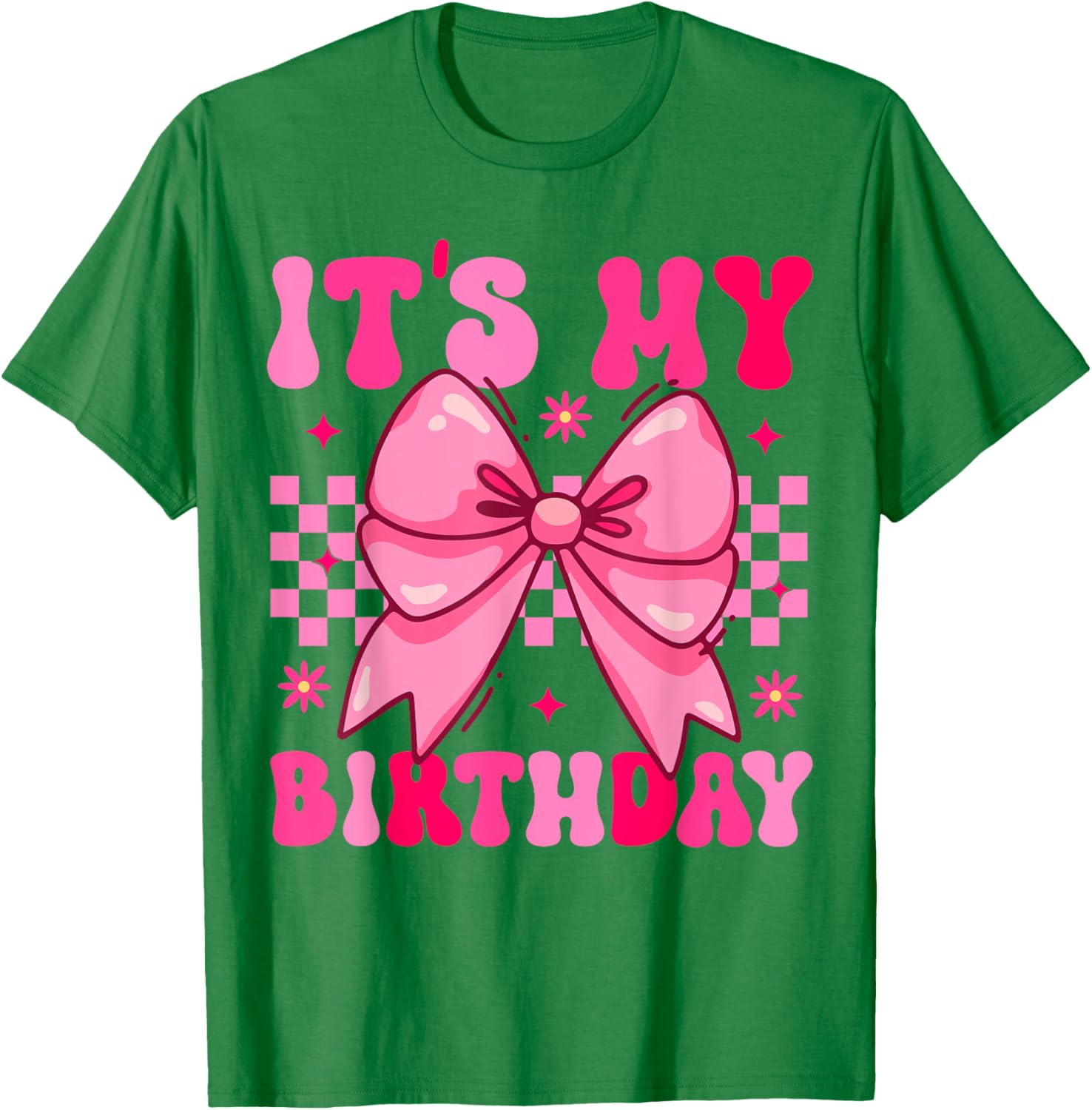 Groovy It's My Birthday Bow T-Shirt for Girls and Teens Perfect Gift - 12