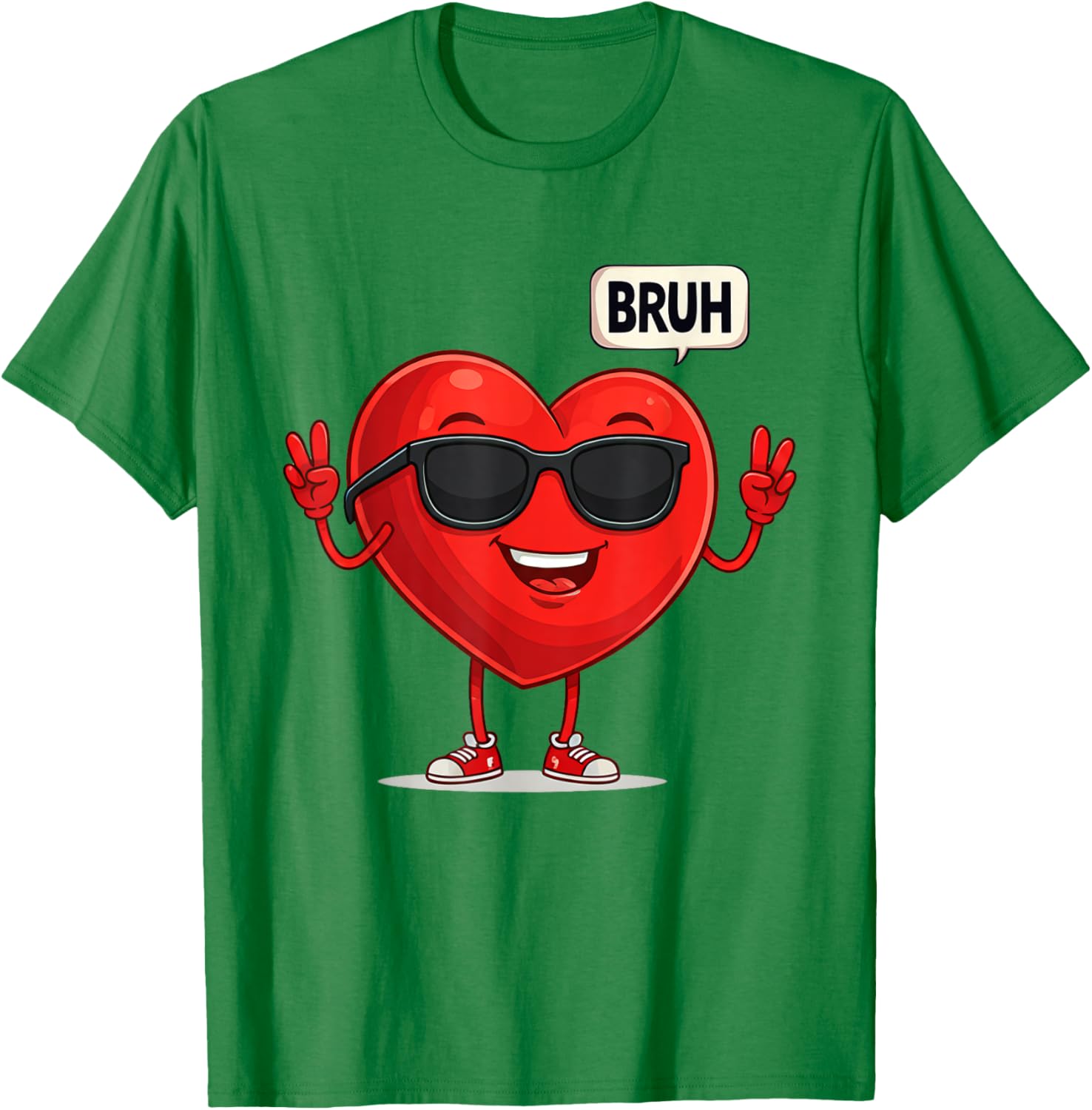 BRUH Valentine's Day Heart Humor Meme Graphic T-Shirt for Men and Women - 11