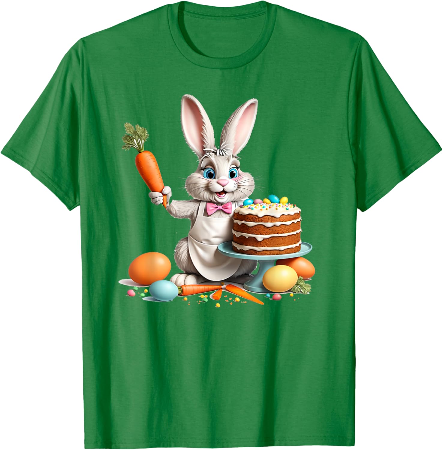 Easter Bunny Baking Carrot Cake T-Shirt for Fun Holiday Celebrations - 7