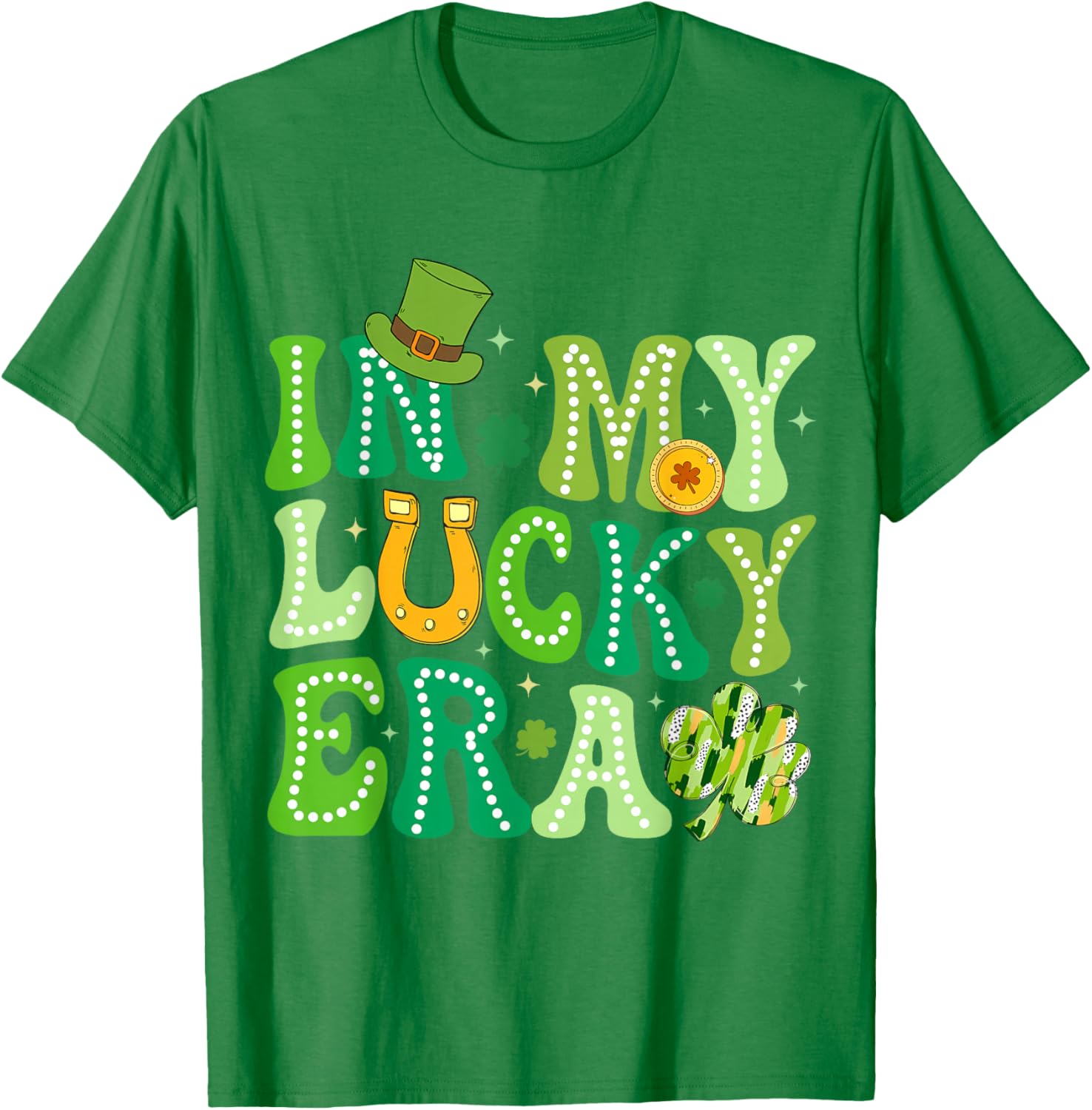 Groovy St Patricks Day Shamrock Lucky Charm T-Shirt for Fun Celebrations - 10