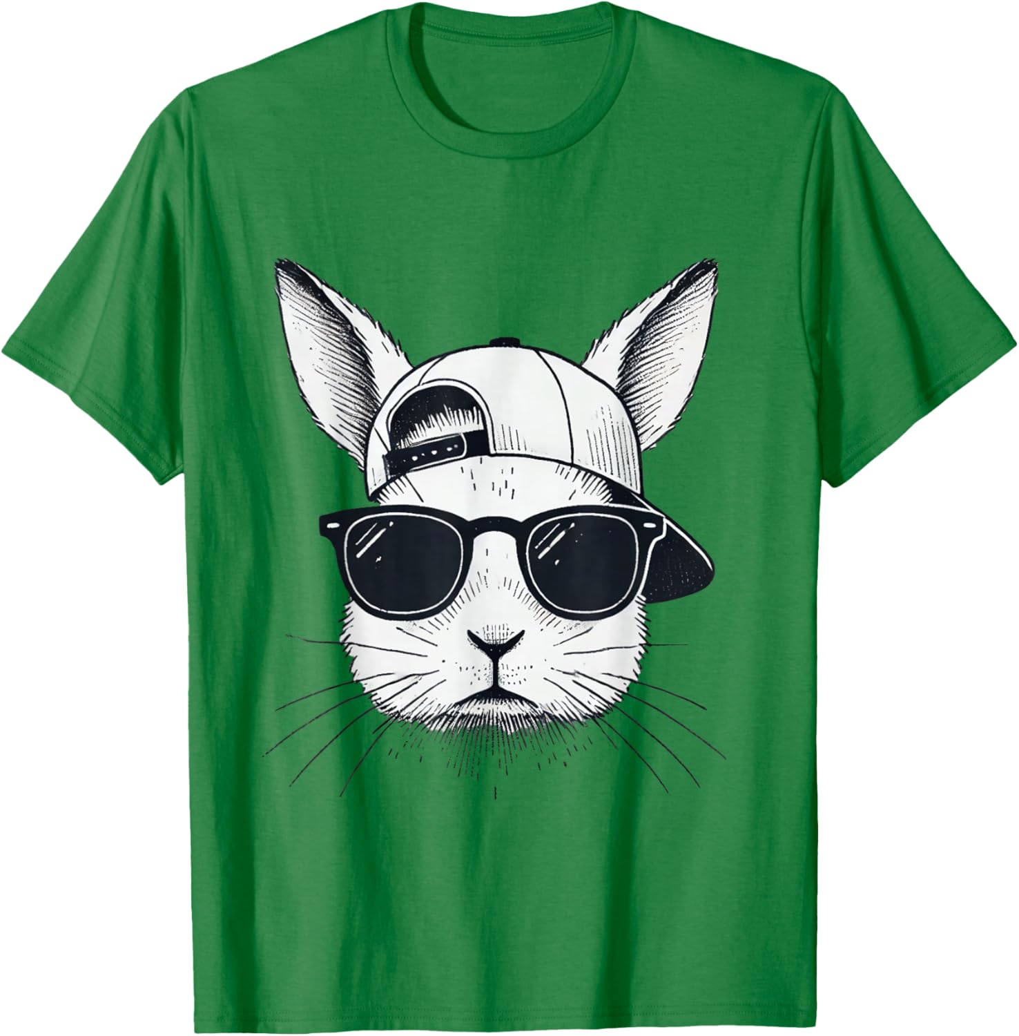 Cool Bunny Face Sunglasses T-Shirt for Easter Fun β Boys, Men, Kids - 3