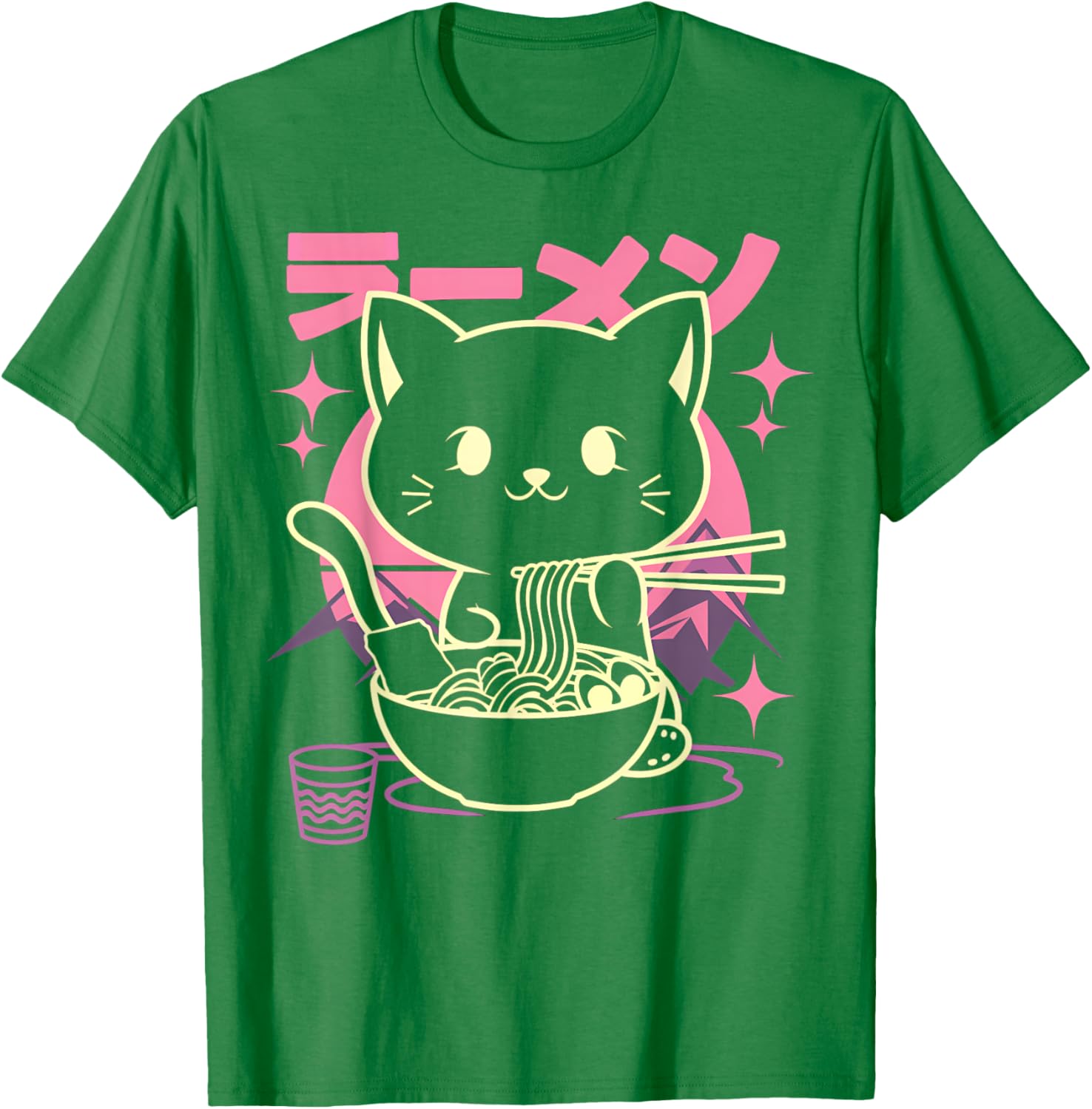 Cute Cat Ramen Kawaii Anime T-Shirt Gift for Men, Women, and Kids - 8