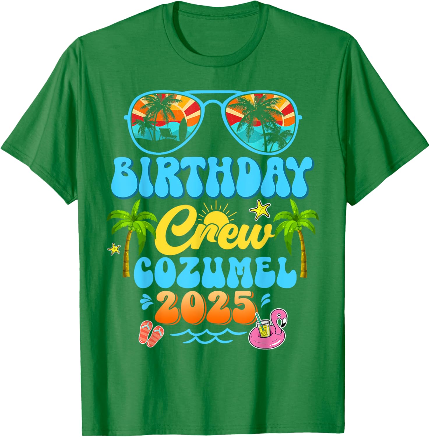 Cozumel Birthday Crew Summer 2025 Group Trip T-Shirt for Fun Vacations - 10