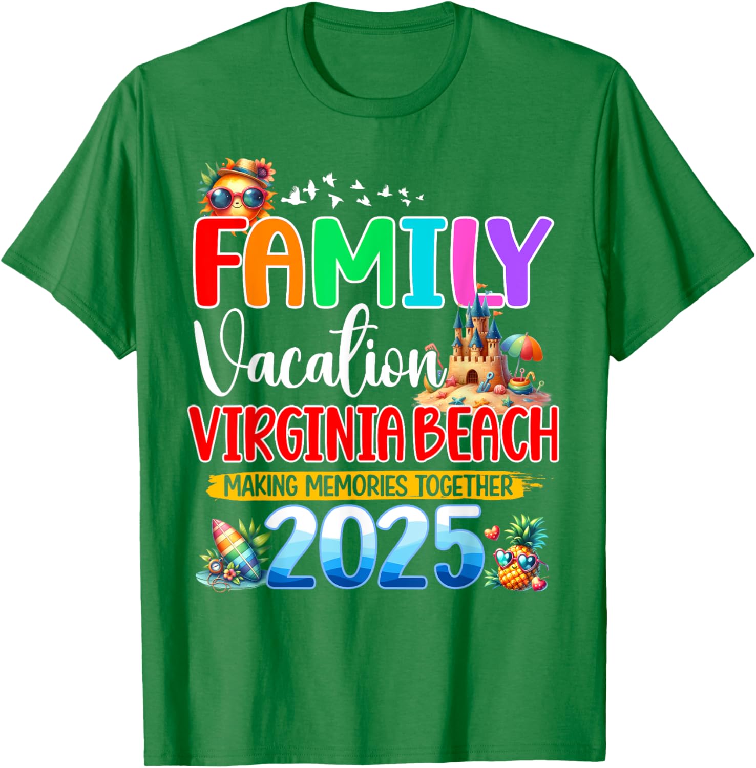 Family Vacation Virginia Beach 2025 Matching Group T-Shirt for All Ages - 16