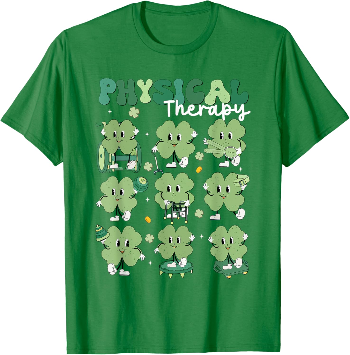 Groovy St Patricks Day Lucky Shamrock T-Shirt for Fun Celebrations - 9