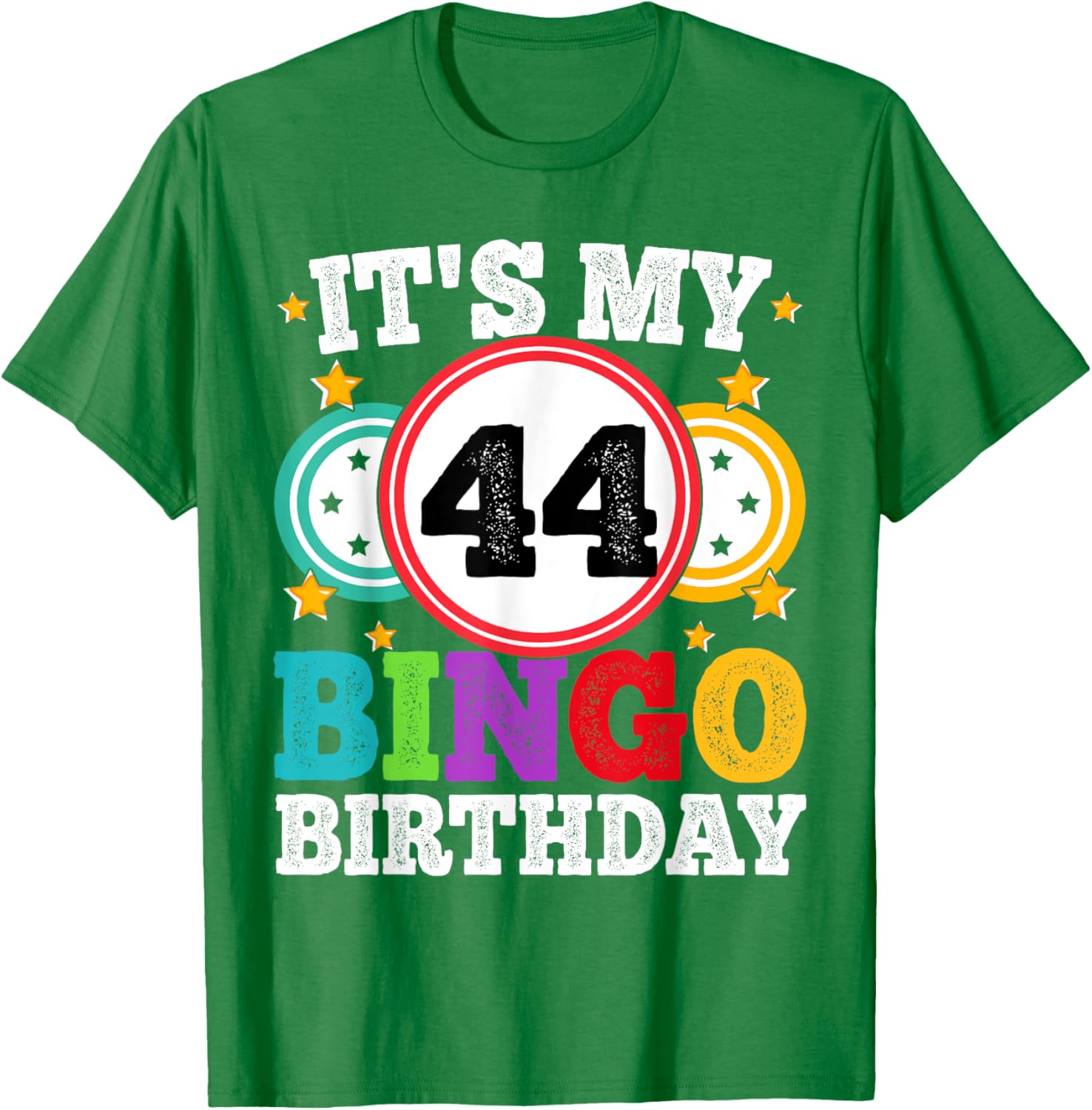 Funny 44th Birthday Bingo T-Shirt for Men and Women - Celebrate in Style! - 7