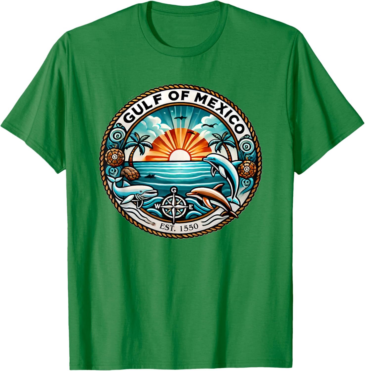 Gulf of Mexico Sunset T-Shirt - Vibrant Caribbean Beach Design - 18