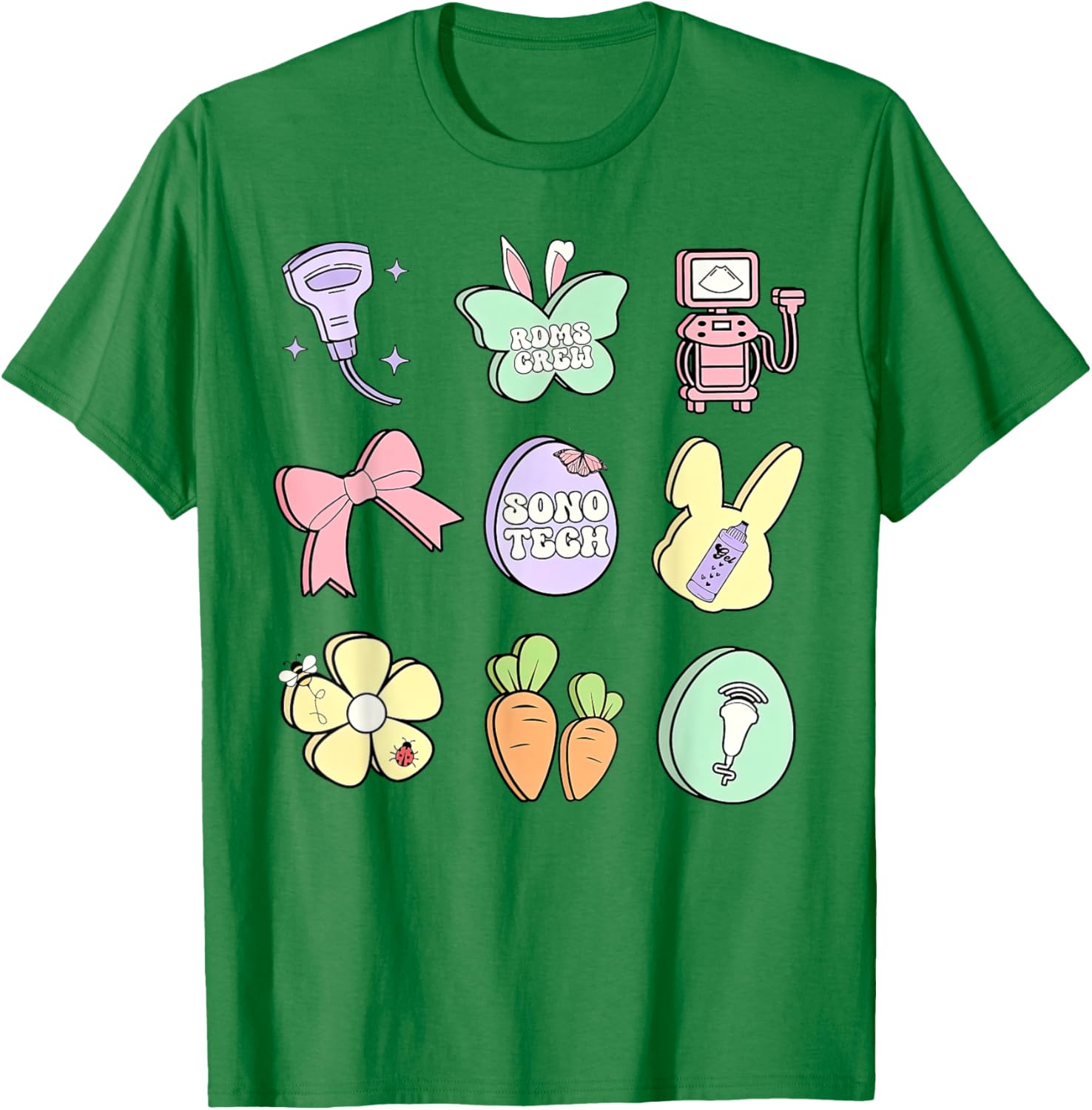 Coquette Bow Sono Tech Sonographer Easter T-Shirt for Ultrasound Lovers - 18