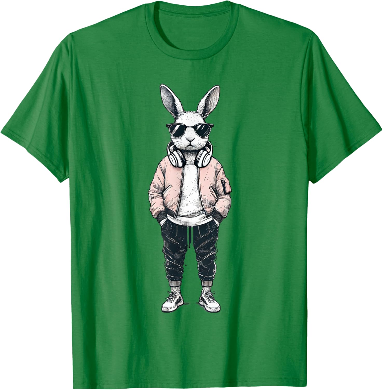 Cool Bunny Rabbit Boys Easter Shirt with Sunglasses for Kids and Men - 4