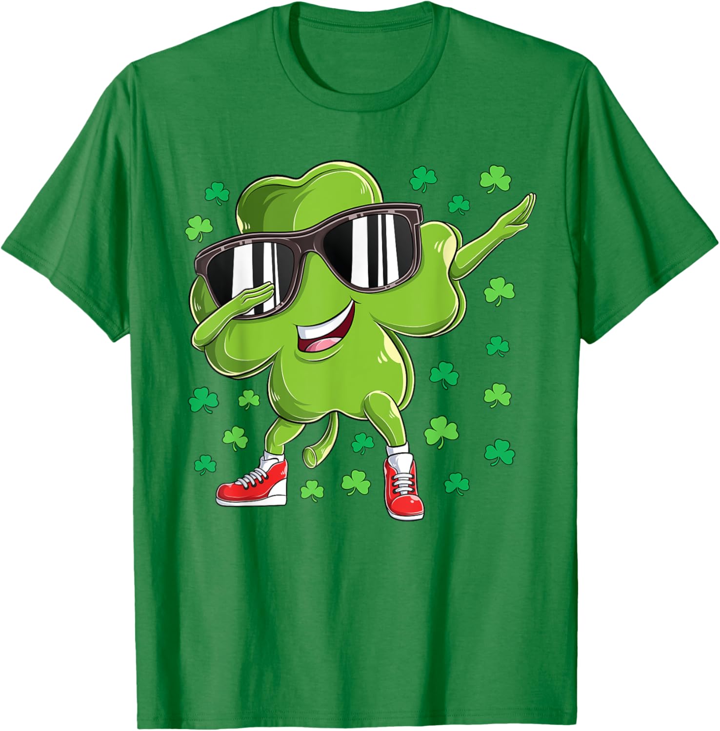 Funny Dabbing Clover T-Shirt for Kids - Perfect for St Patrick's Day - 1