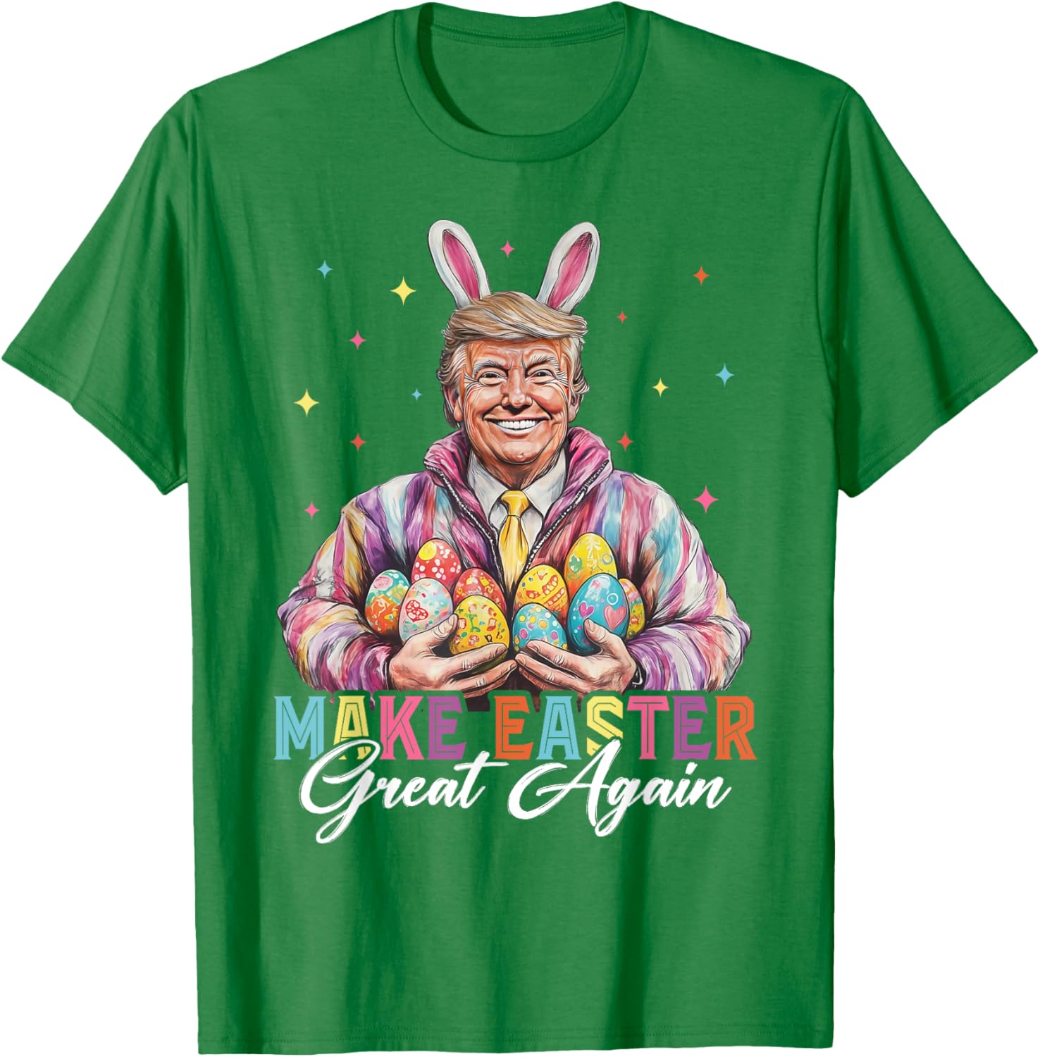 Funny Trump Easter Bunny Hunt T-Shirt for Holiday Fun and Celebration - 16