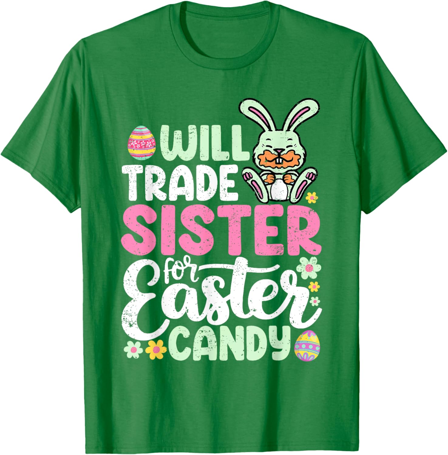 Funny Will Trade Sister For Easter Candy T-Shirt for Toddler Boys - 8
