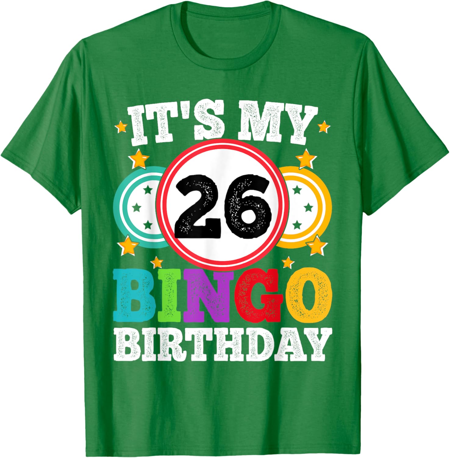Funny Bingo 26th Birthday T-Shirt for Men and Women, Perfect Gift - 5