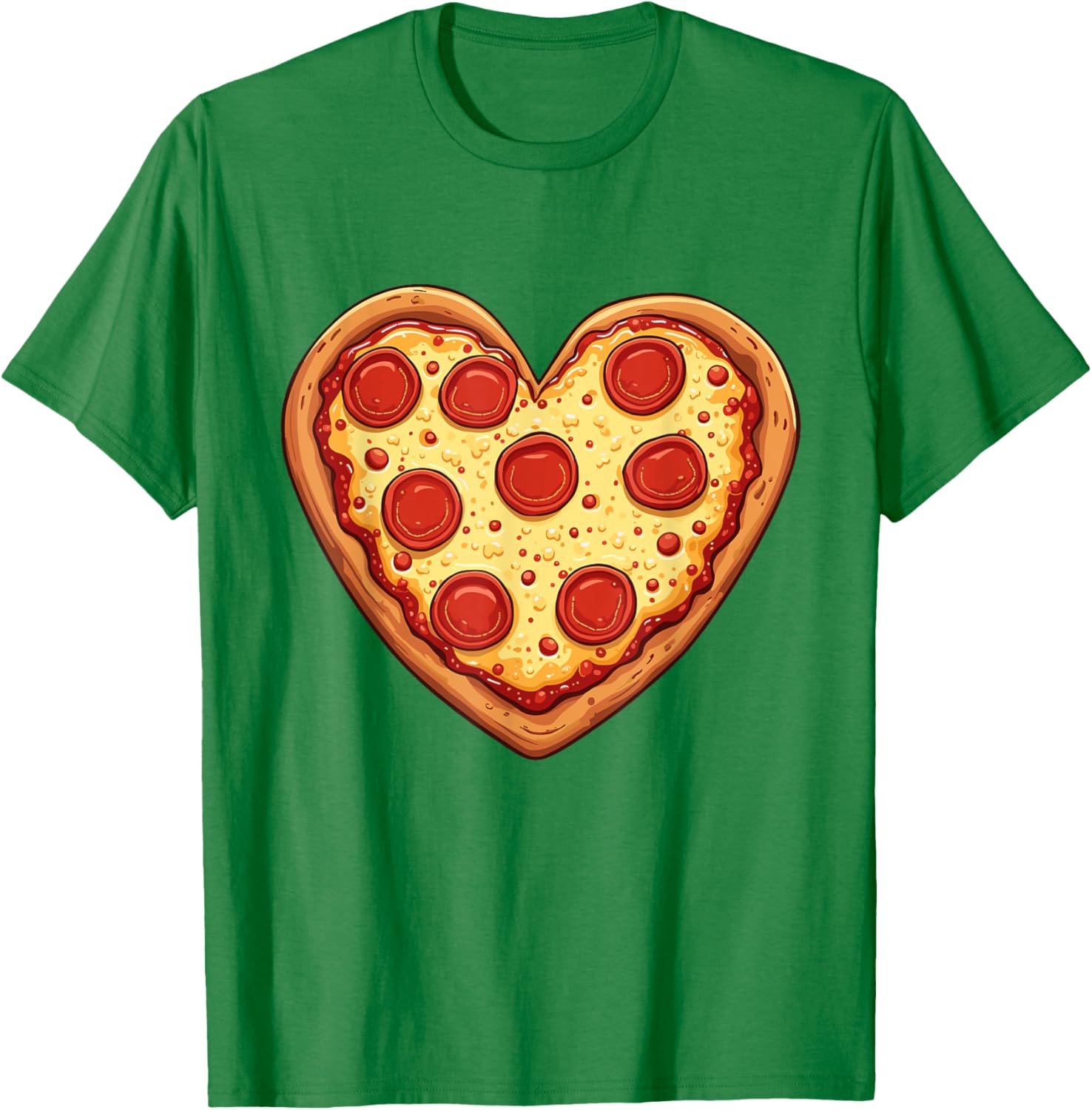 Cute Heart-Shaped Pizza Valentine's Day T-Shirt for Pizza Lovers - 27
