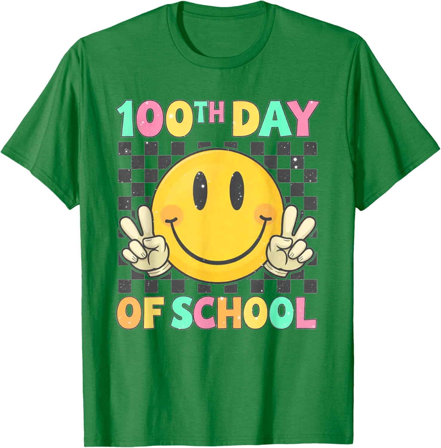 Cute 100th Day of School Smile Face T-Shirt for Kids and Teachers - 4