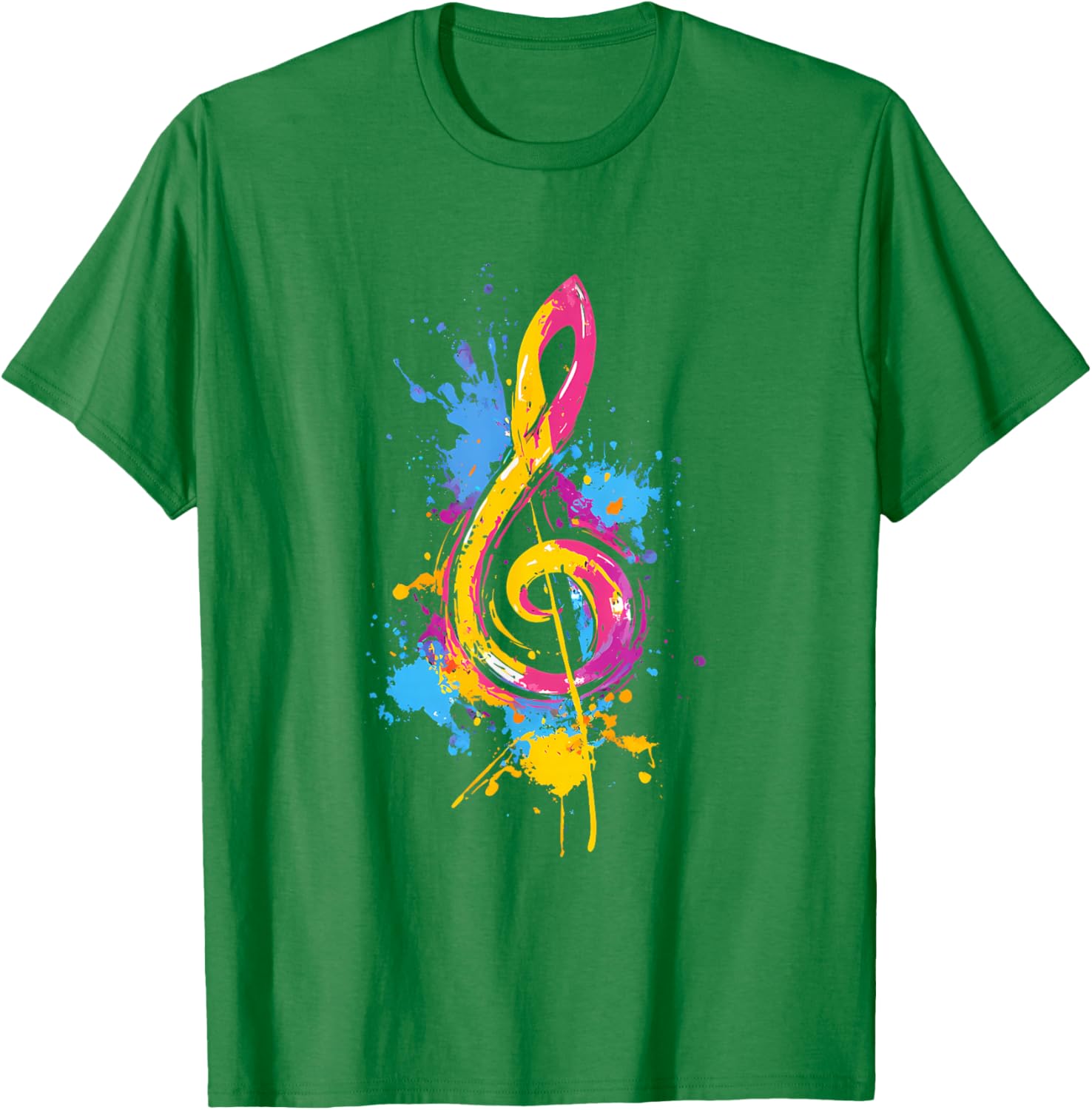 Colorful Treble Clef T-Shirt for Music Lovers - Fun Musical Tee - 9
