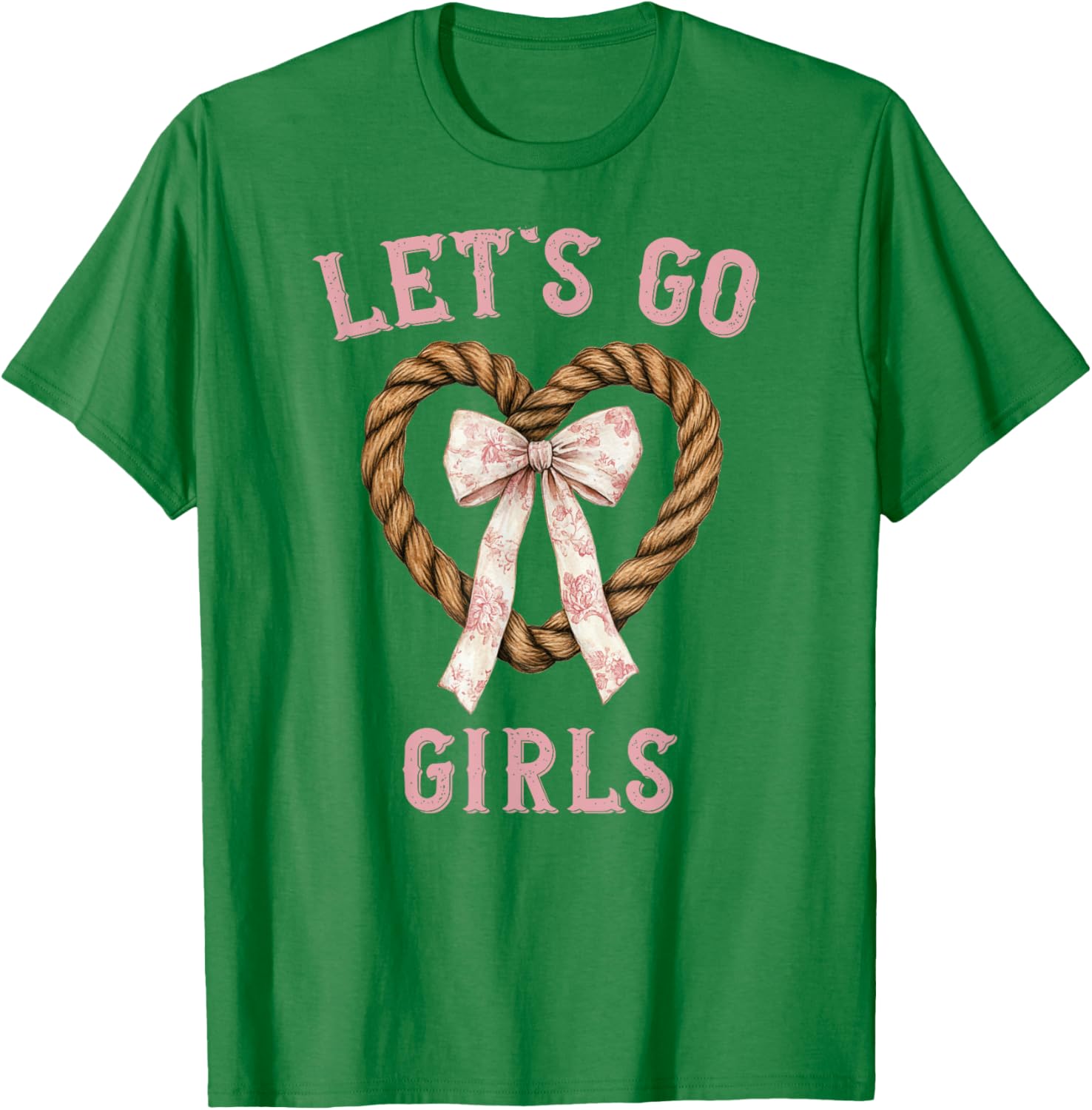 Chinoiserie Pink Cowgirl Lasso T-Shirt for Stylish Western Girls - 10