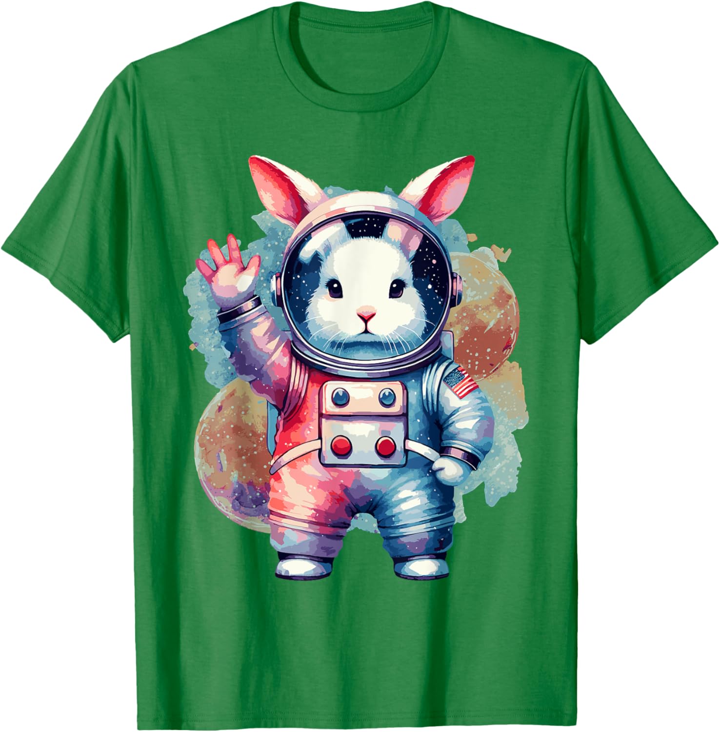 Funny Bunny Rabbit Astronaut Costume Easter T-Shirt for Kids - 22