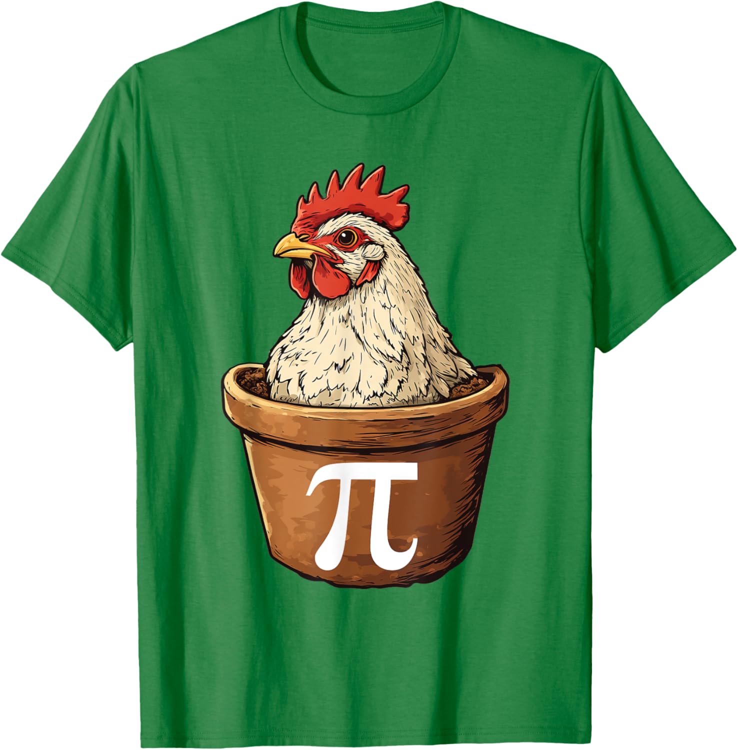 Funny Chicken Pot Pi Math T-Shirt for Math Lovers and Foodies - 1
