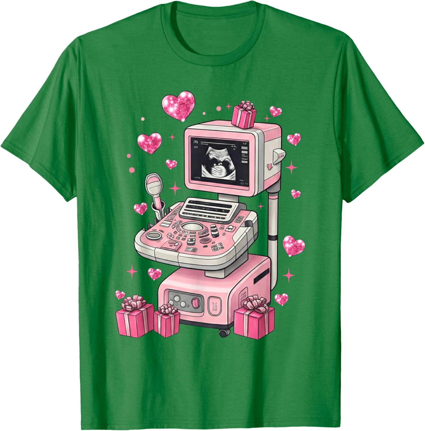 Coquette Bow Sonographer Valentine T-Shirt for Ultrasound Techs - 19