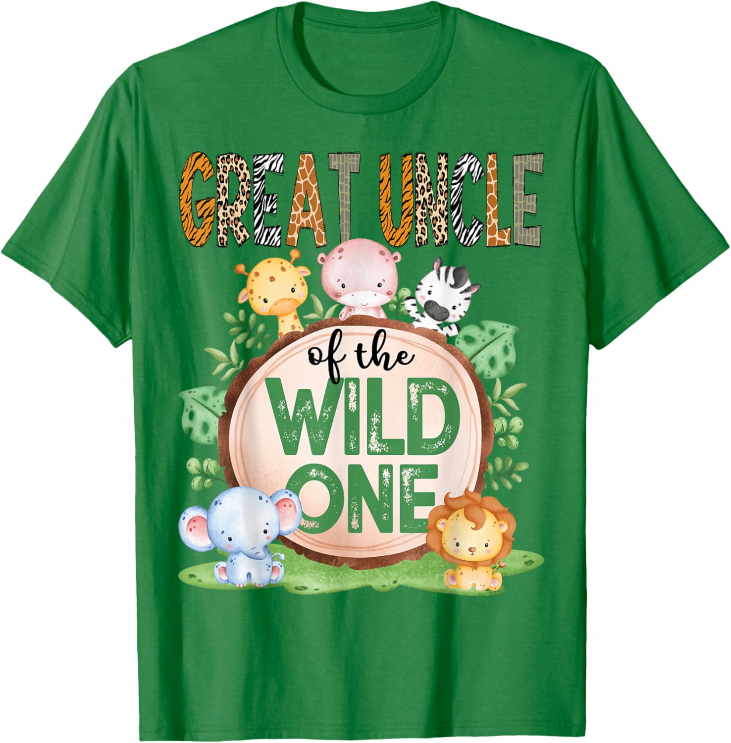 Great Uncle Of The Wild One Safari Jungle T-Shirt for 1st Birthday Fun - 5
