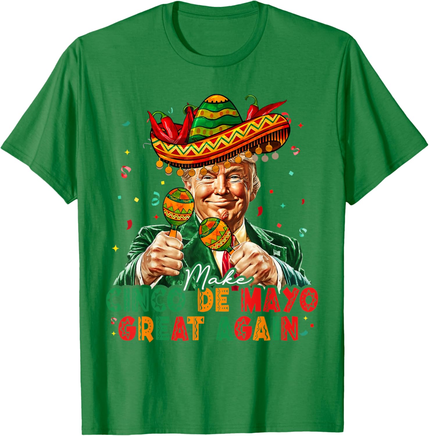 Funny Cinco De Mayo Trump Sombrero T-Shirt for Festive Celebrations - 7