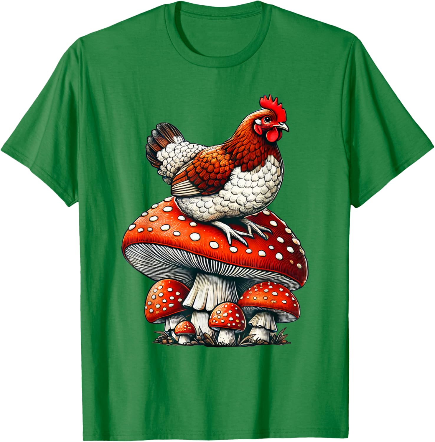 Cute Chicken Mushroom T-Shirt for Fun and Stylish Casual Wear - 16