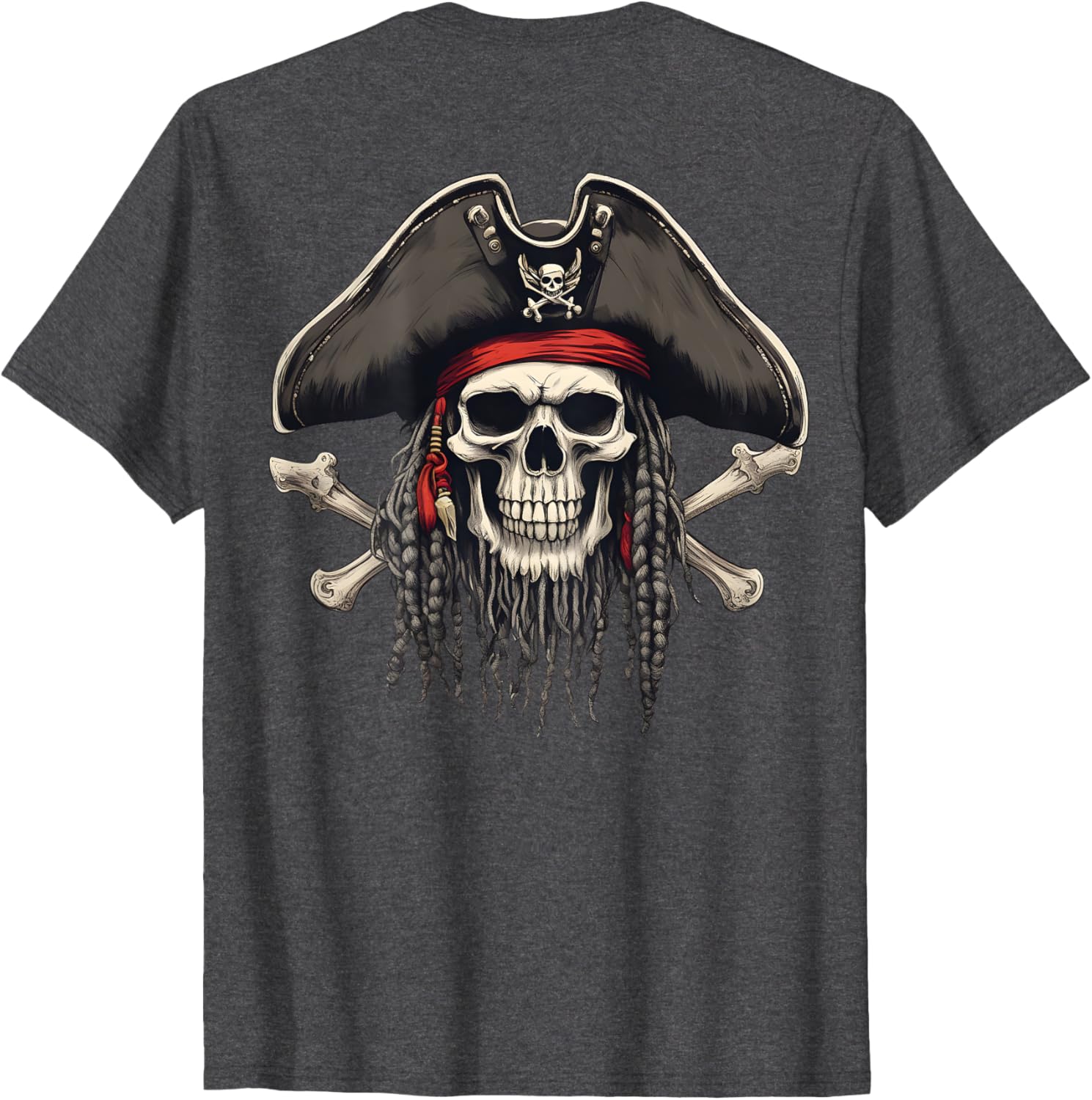 Cool Pirate Skull and Crossbones Jolly Roger T-Shirt for Adventurers - 14