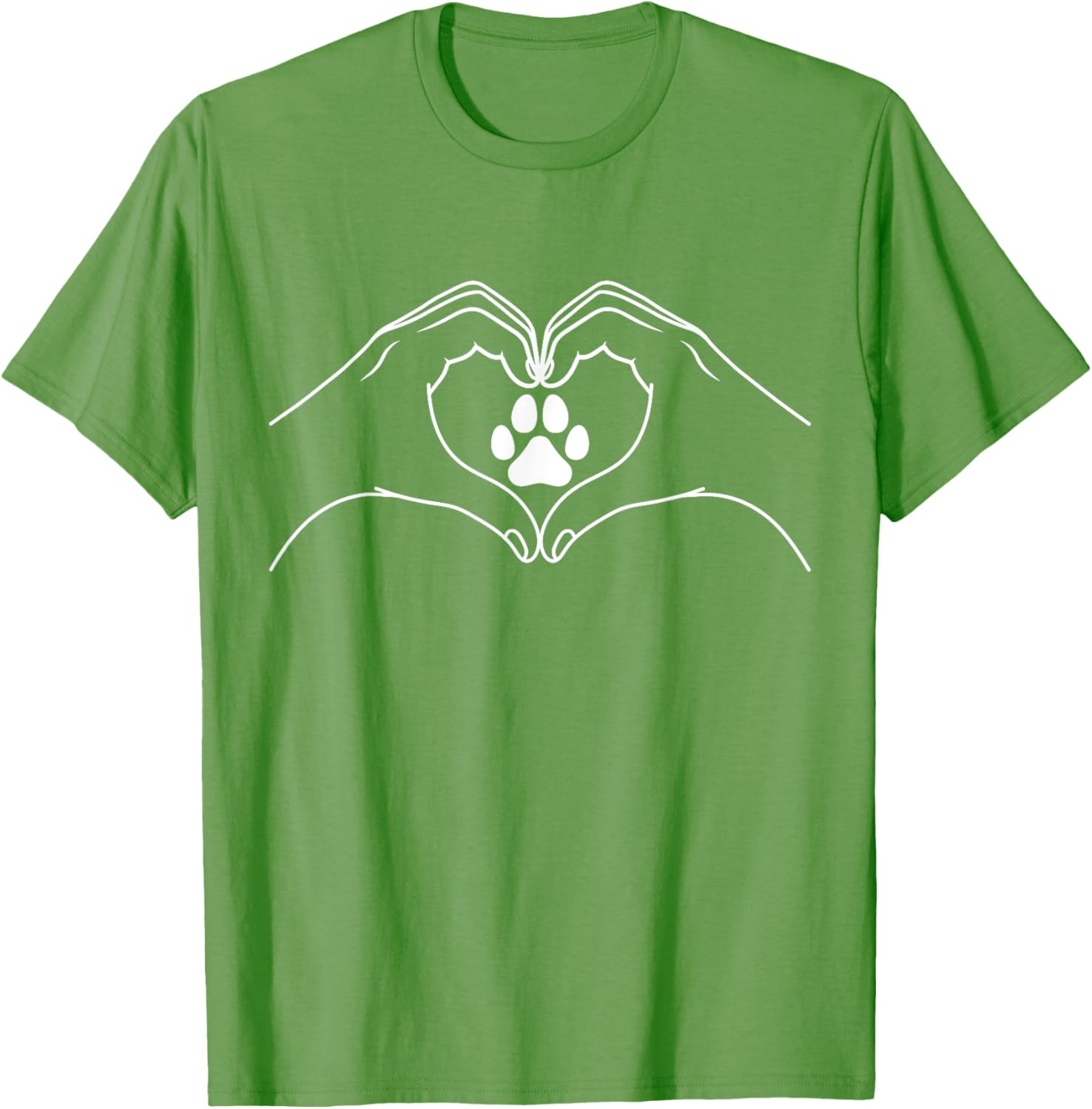 Cute Cat Dog Paw Print Heart T-Shirt for Pet Lovers and Friends - 6